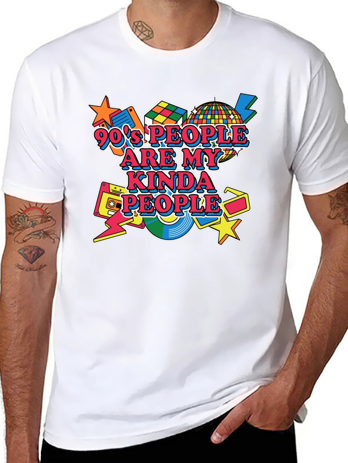 90s Kind of People Black T-Shirt