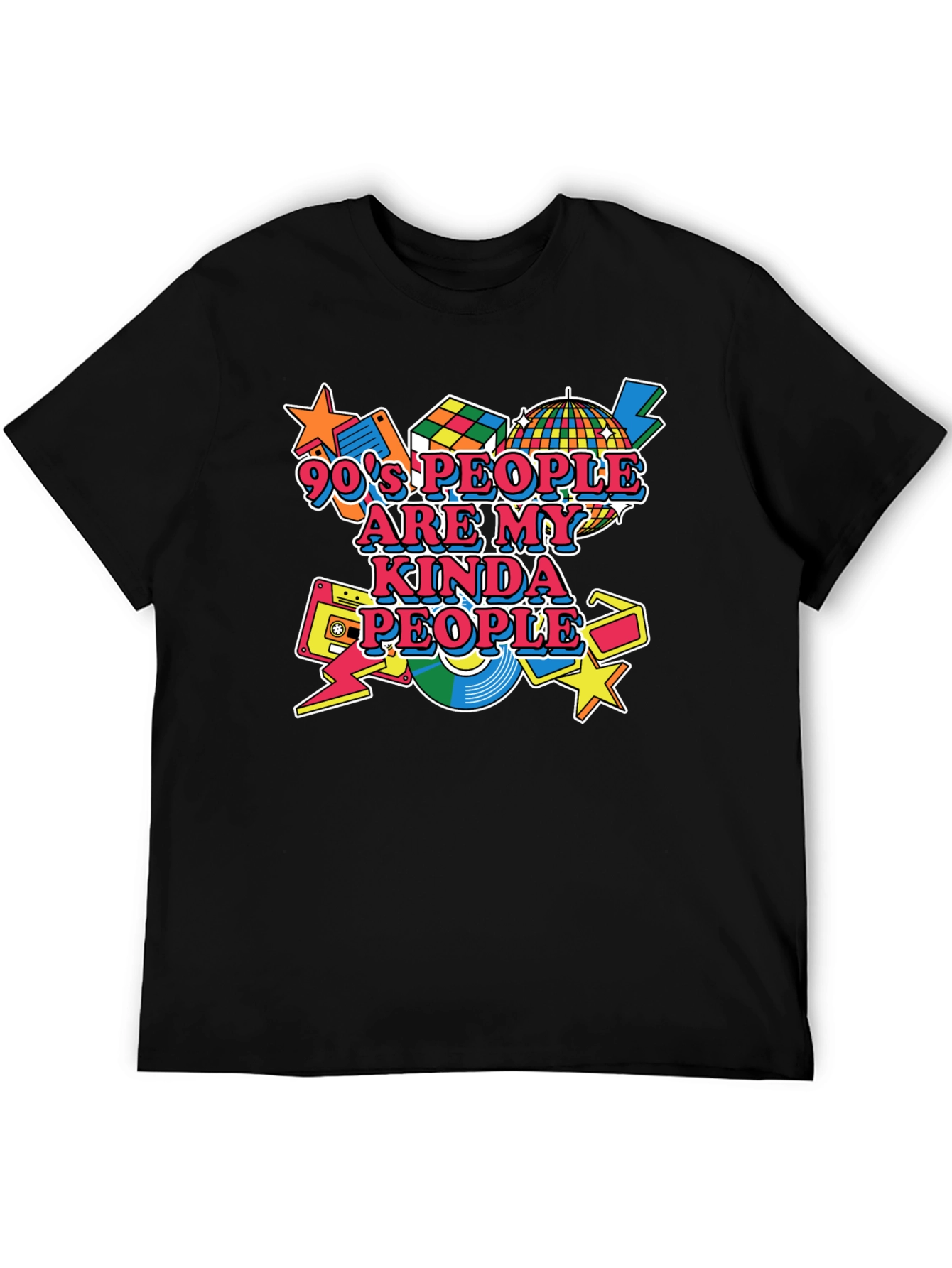 90s Kind of People Black T-Shirt