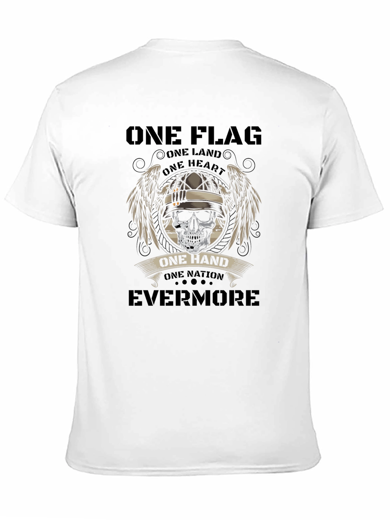 One Flag Skull Graphic Tee - Black