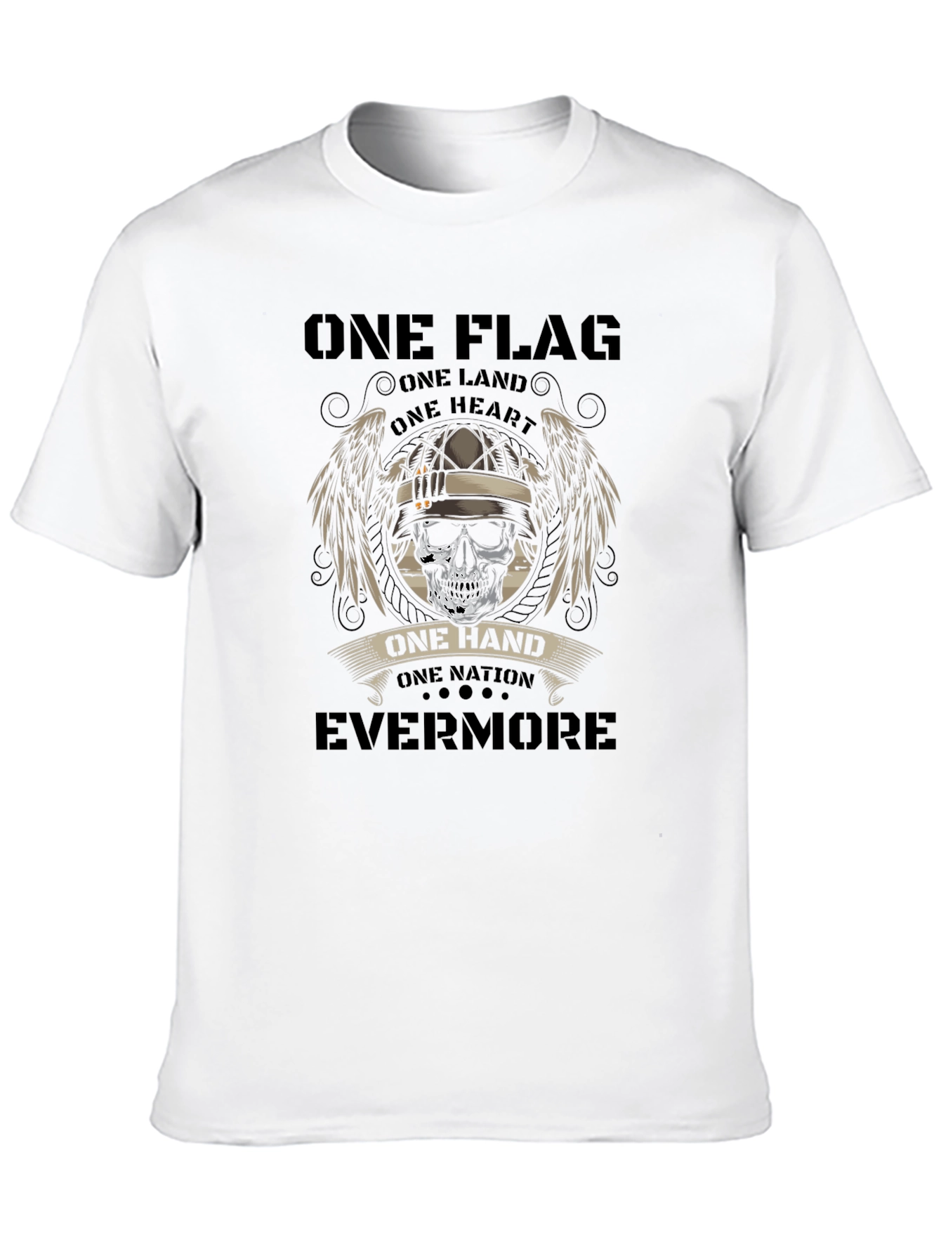 One Flag Skull Graphic Tee - Black