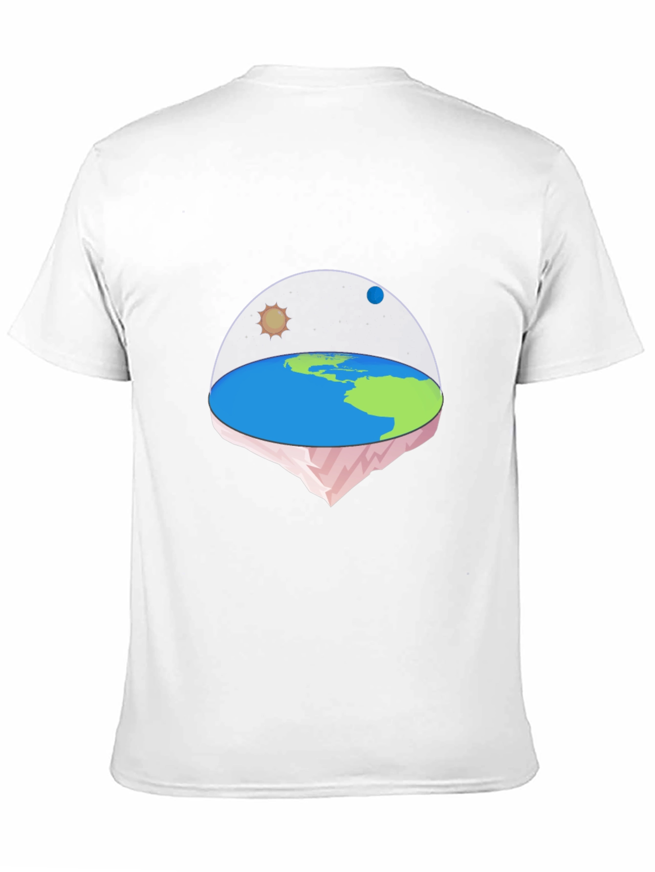 Flat Earth Graphic Tee - Novelty Conspiracy T-Shirt