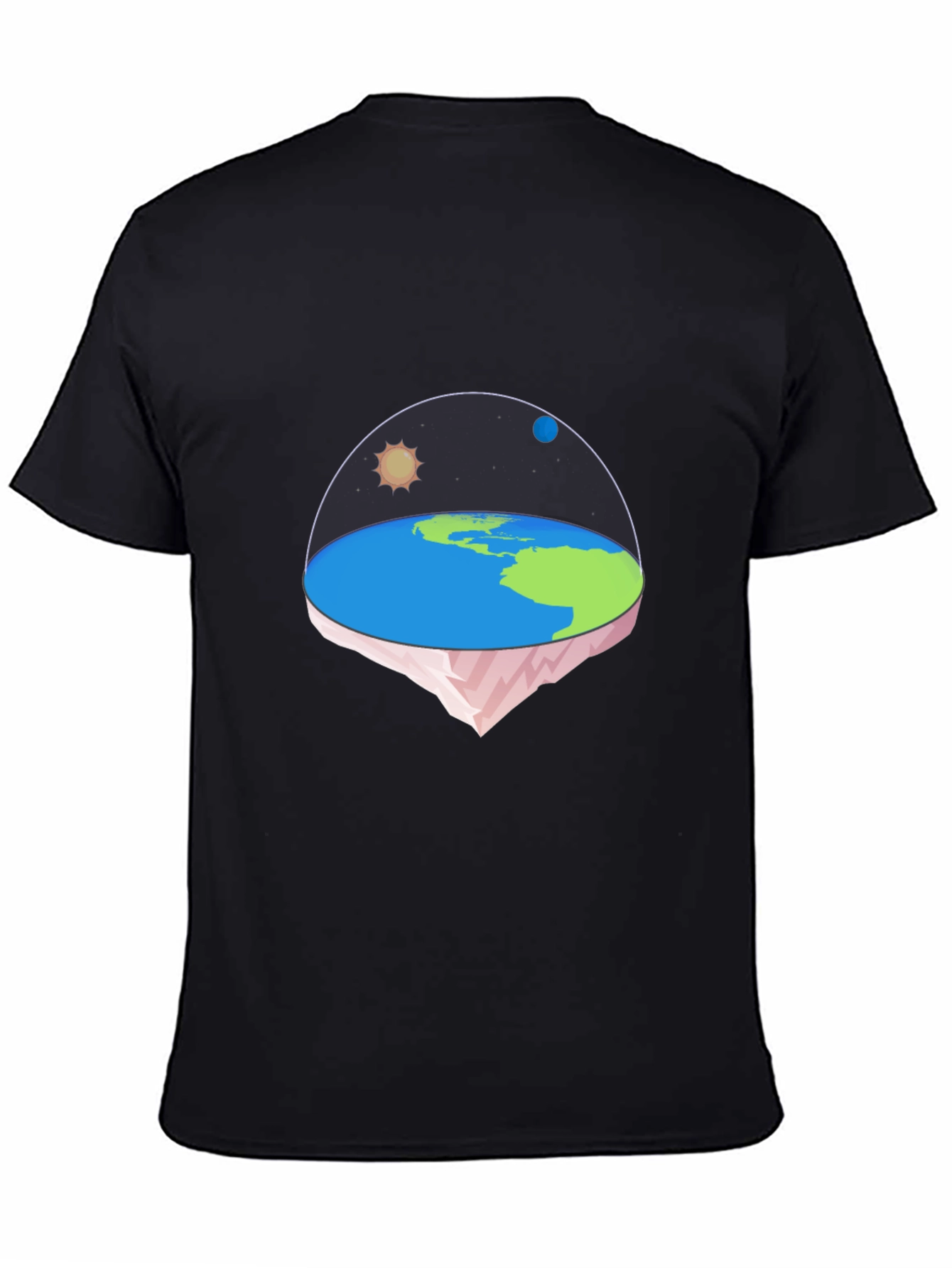 Flat Earth Graphic Tee - Novelty Conspiracy T-Shirt