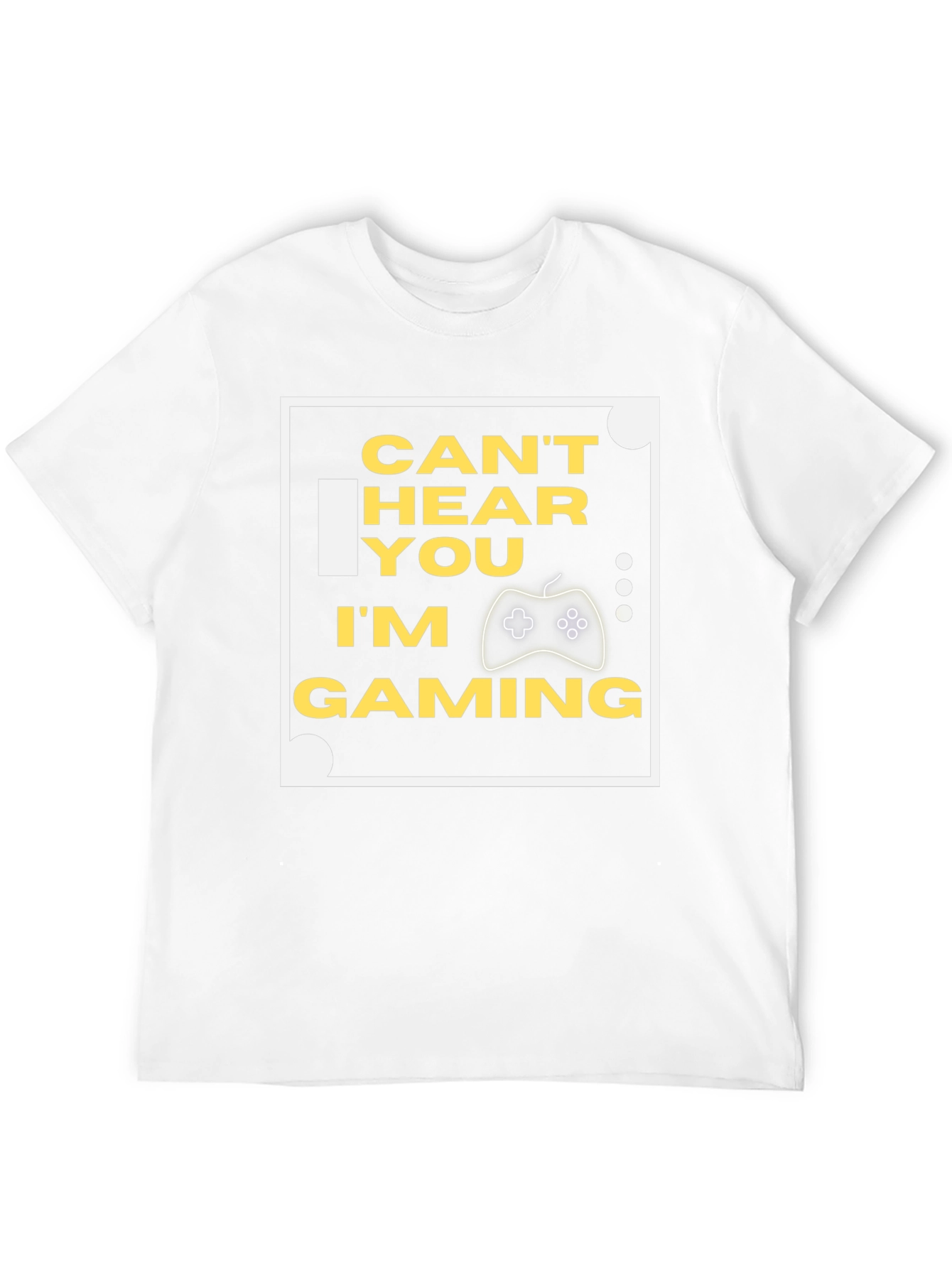 Cant Hear You Im Gaming Black T-Shirt