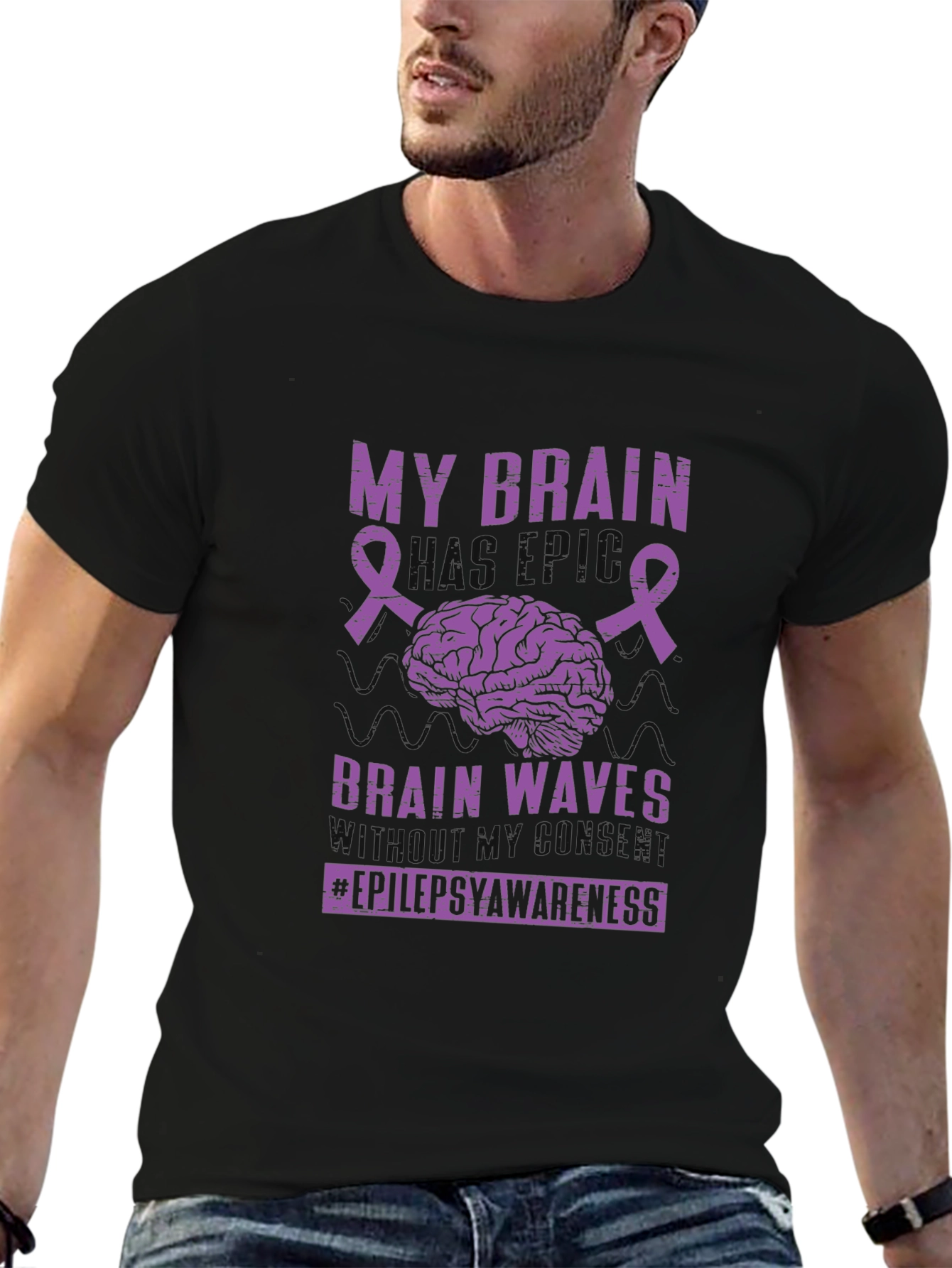 Epilepsy Awareness T-Shirt - My Brain Brain Waves