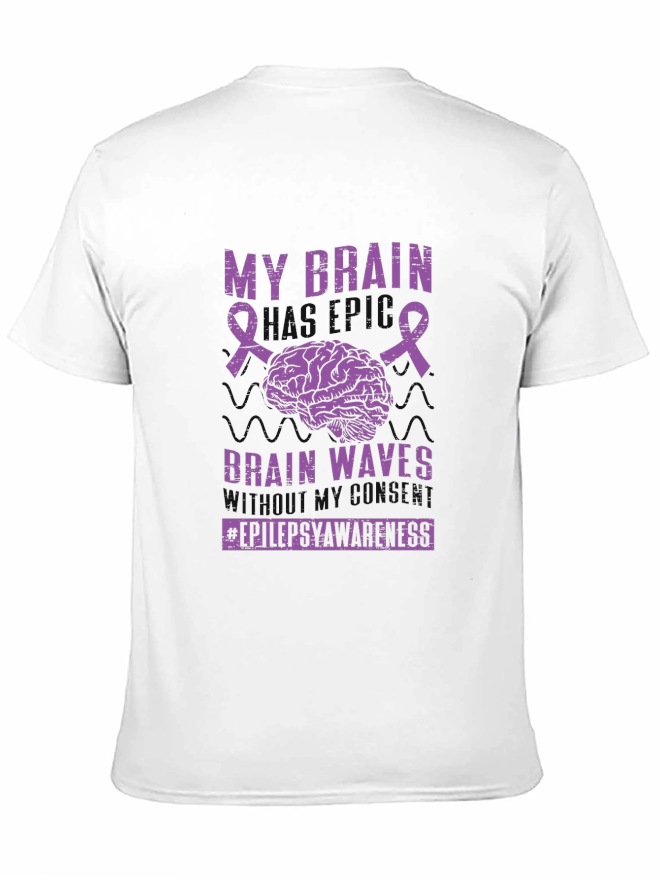 Epilepsy Awareness T-Shirt - My Brain Brain Waves
