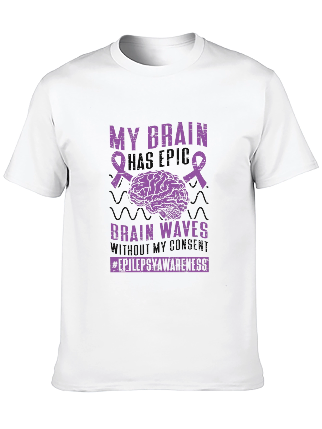 Epilepsy Awareness T-Shirt - My Brain Brain Waves
