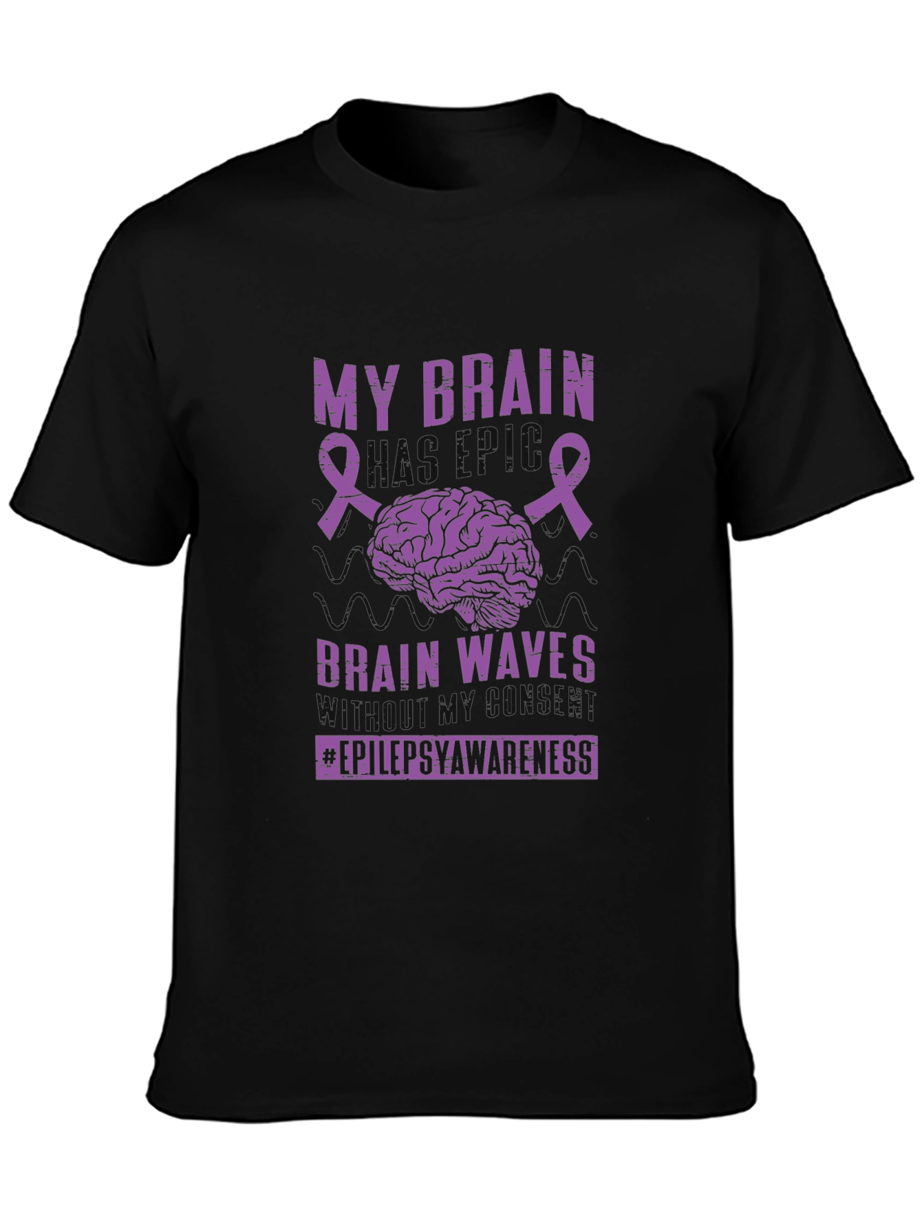 Epilepsy Awareness T-Shirt - My Brain Brain Waves