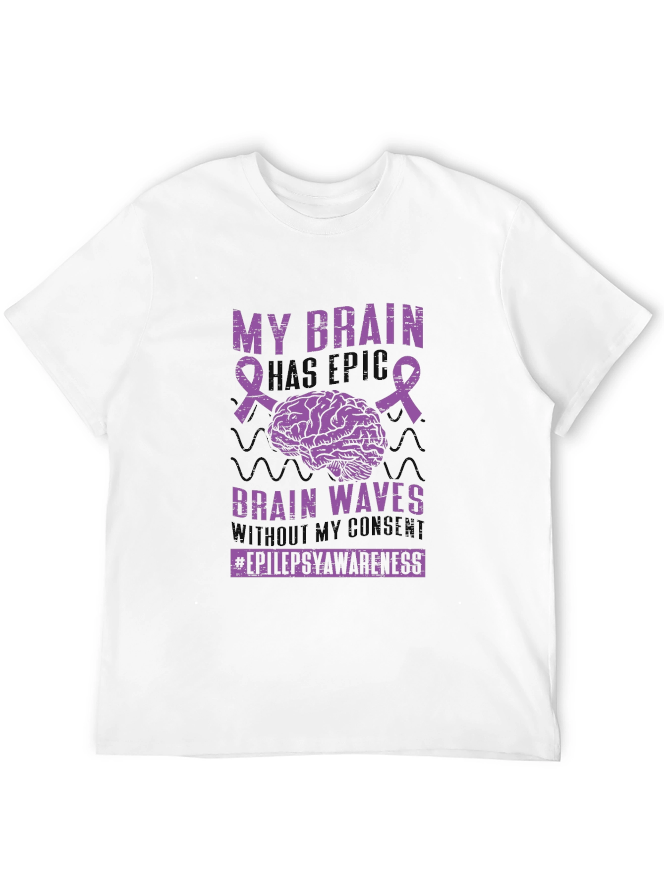 Epilepsy Awareness T-Shirt - My Brain Brain Waves