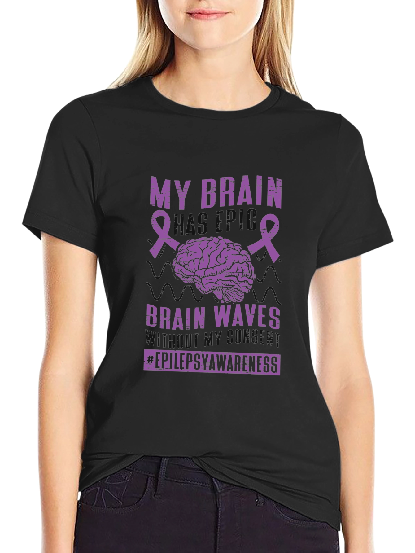 Epilepsy Awareness T-Shirt - My Brain Brain Waves