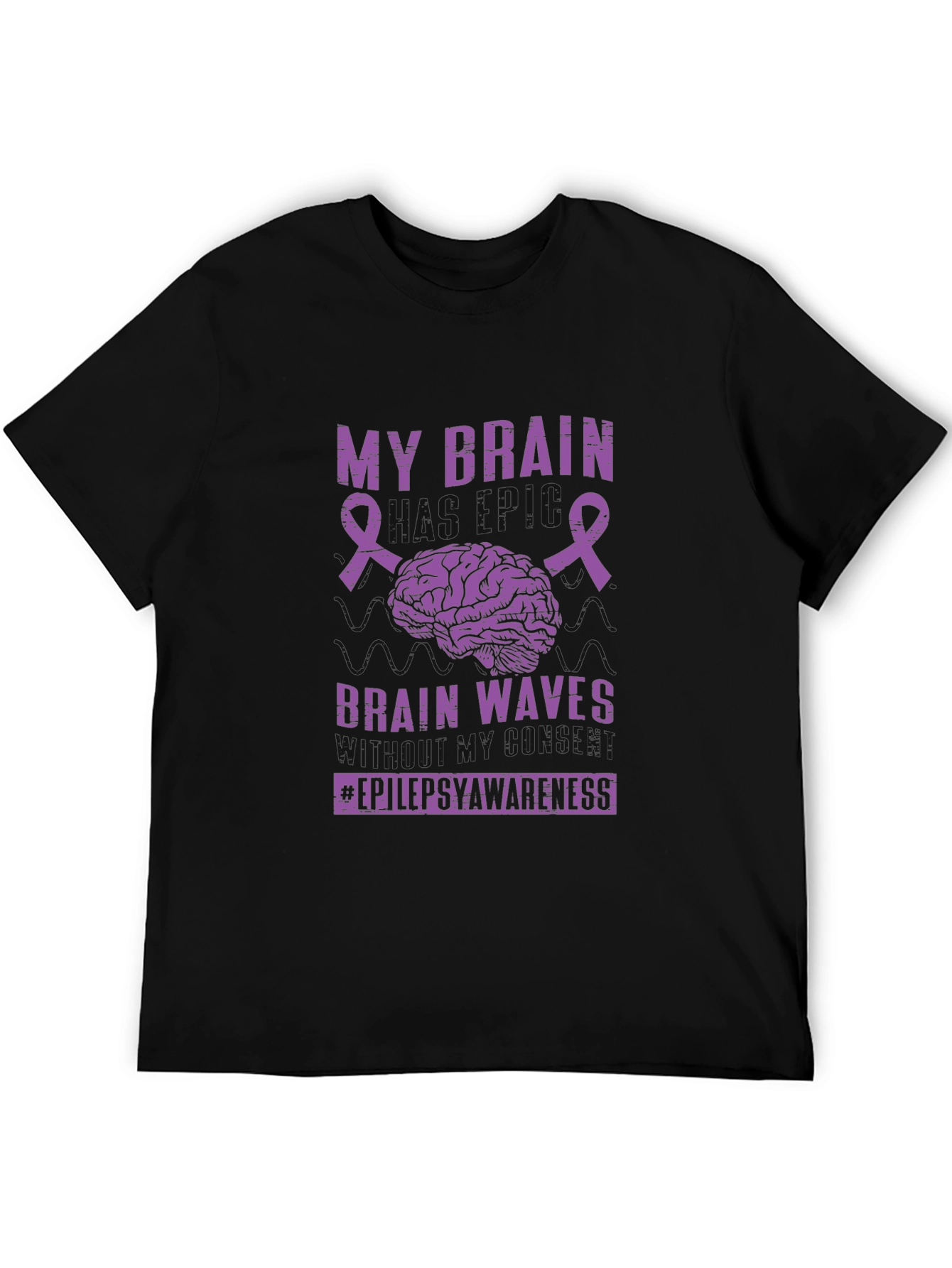 Epilepsy Awareness T-Shirt - My Brain Brain Waves
