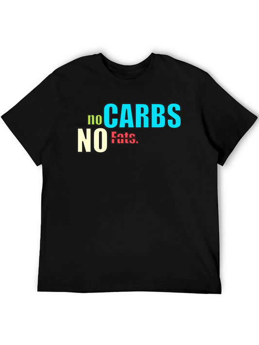 No Carbs No Fats Black Graphic T-Shirt