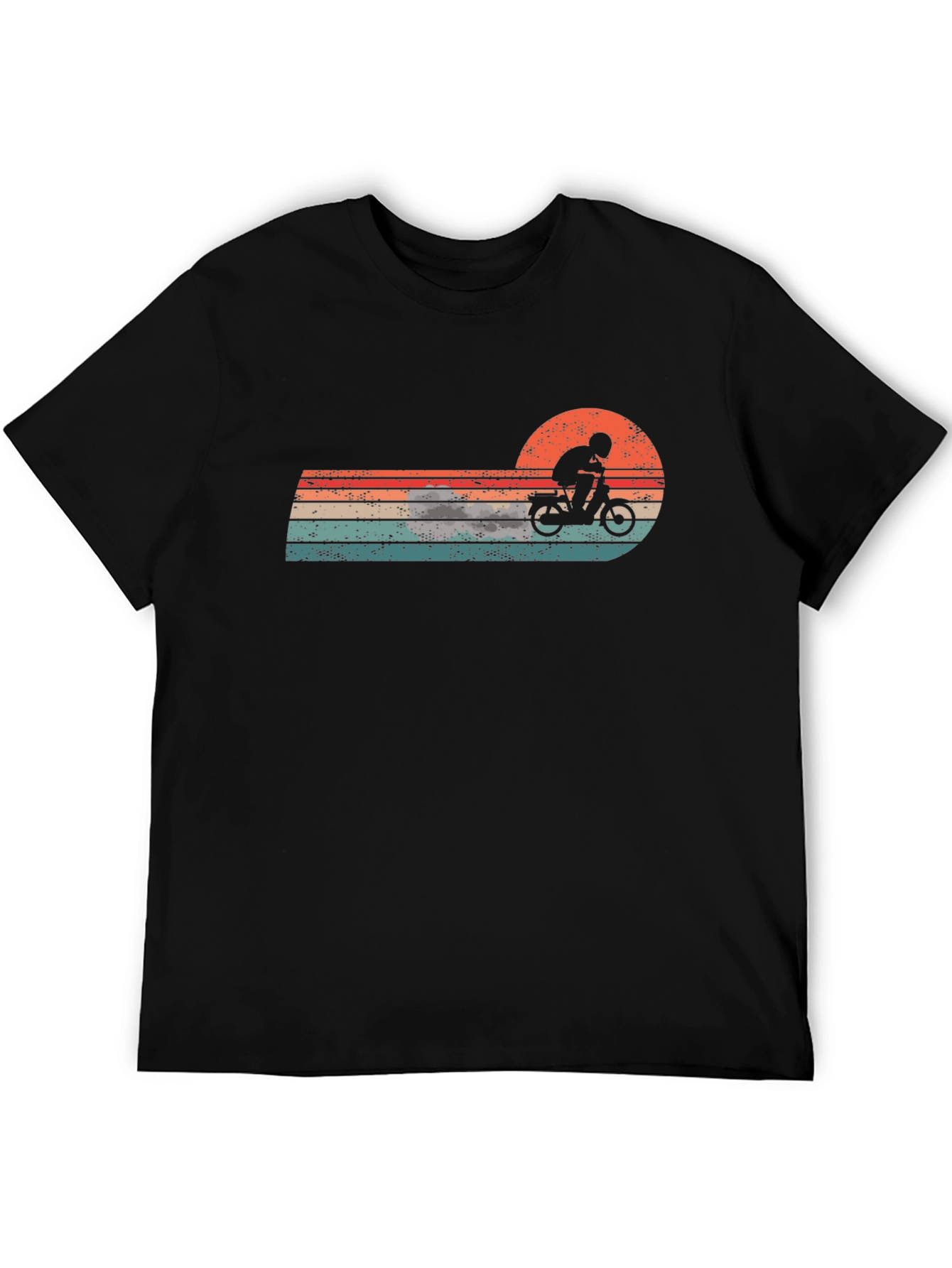 Retro Motorcycle Sunset Graphic Tee