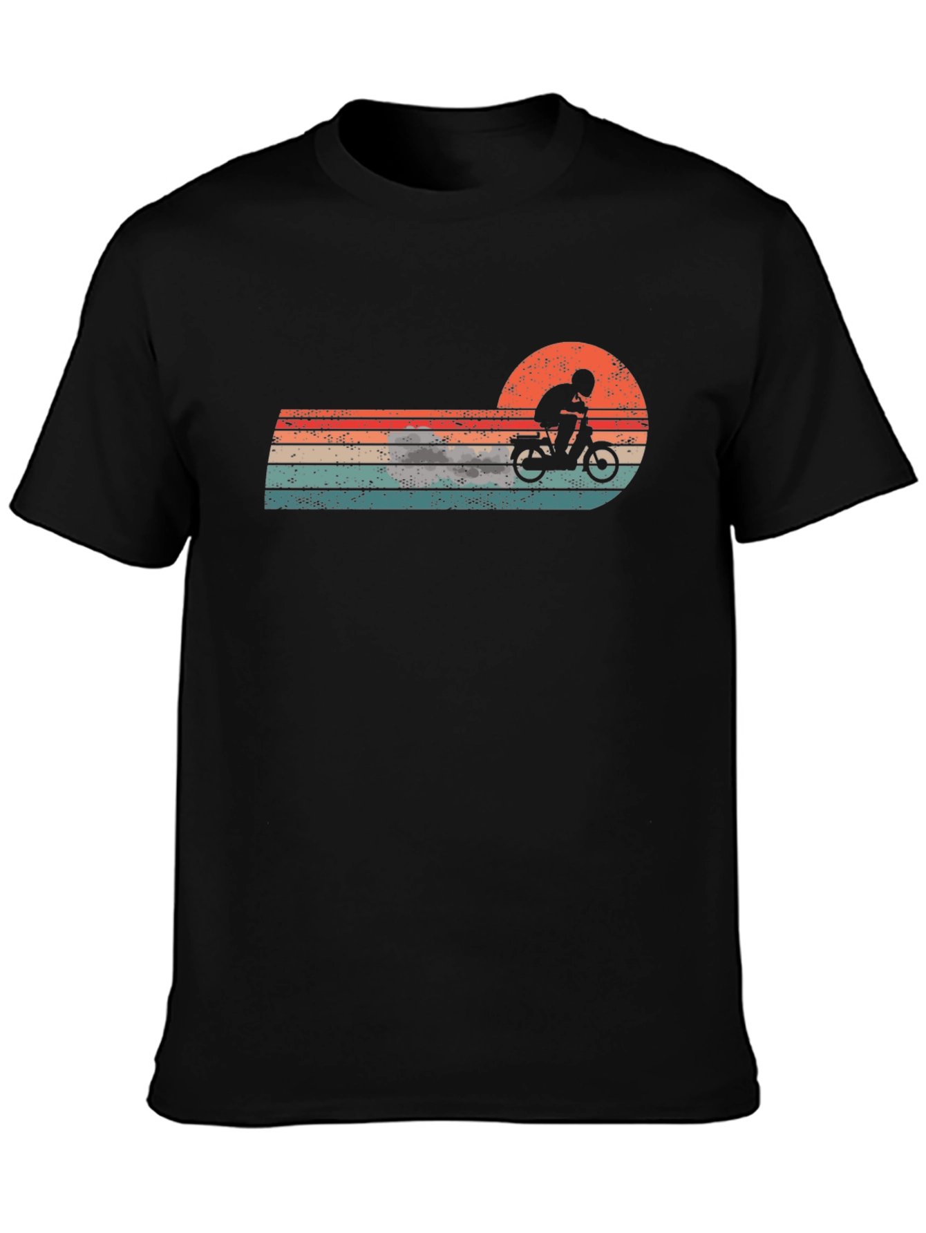 Retro Motorcycle Sunset Graphic Tee