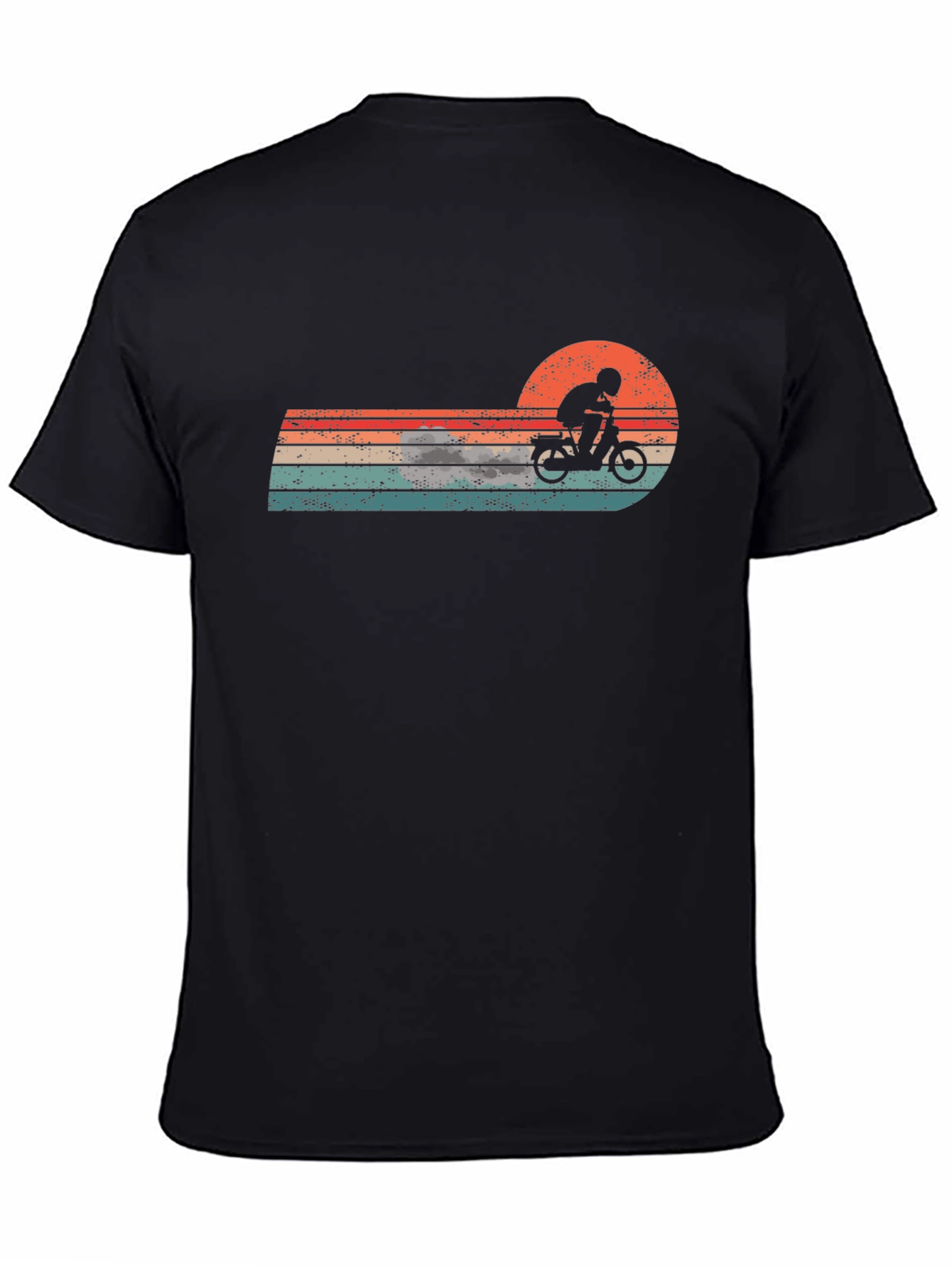 Retro Motorcycle Sunset Graphic Tee