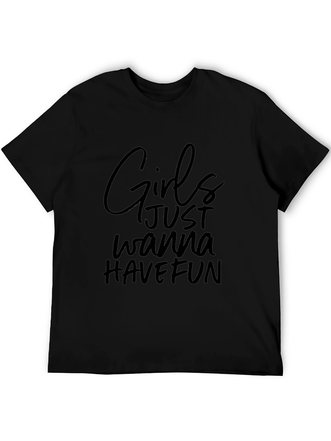 Girls Wanna Have Fun Black Graphic Tee