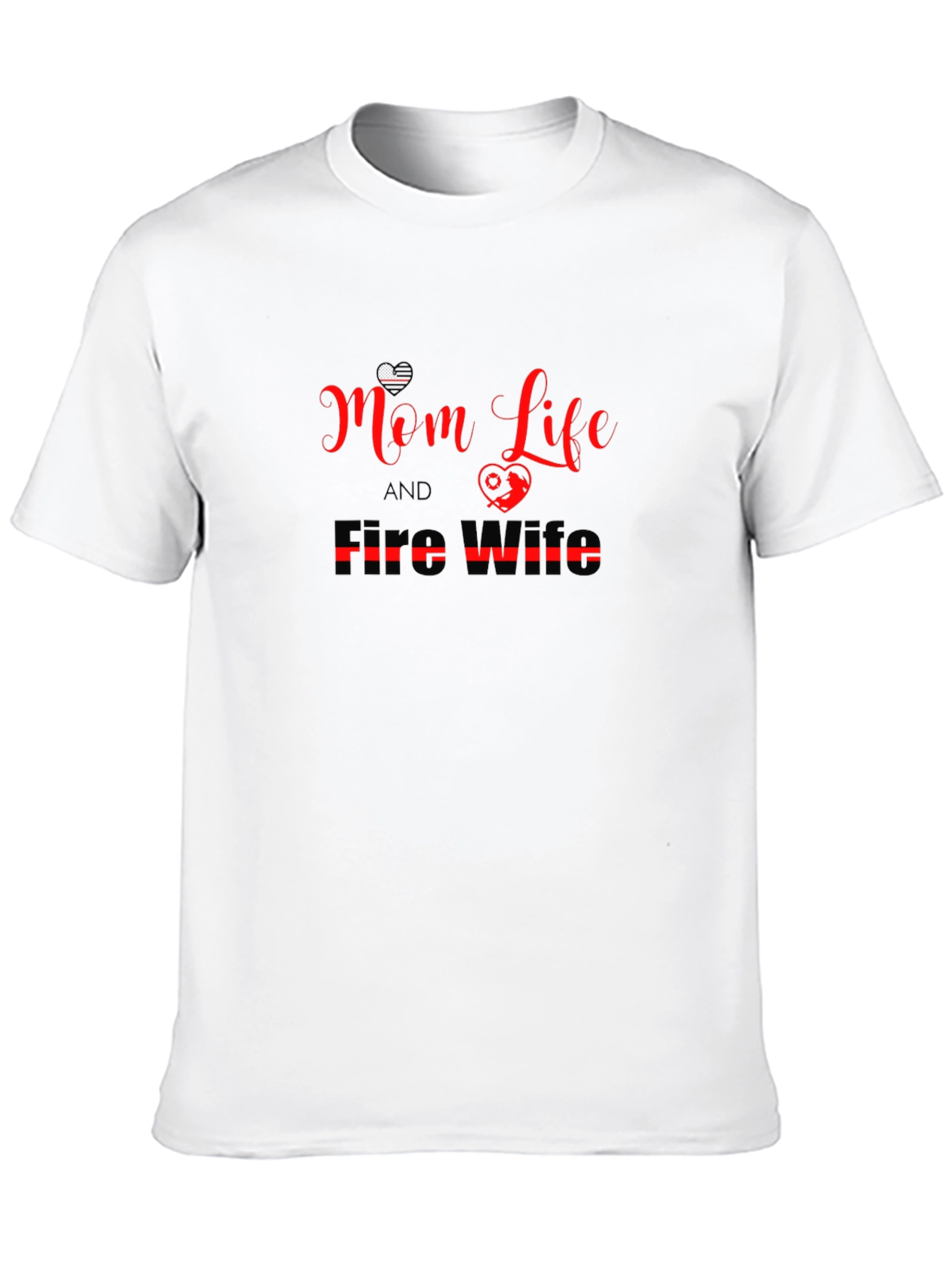 Mom Life & Fire Wife Black Graphic Tee