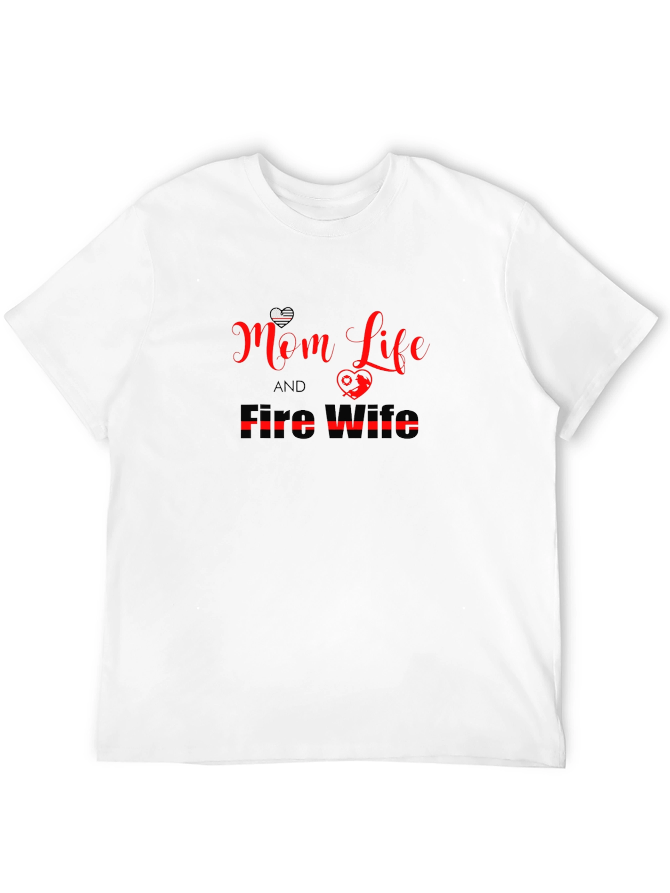 Mom Life & Fire Wife Black Graphic Tee