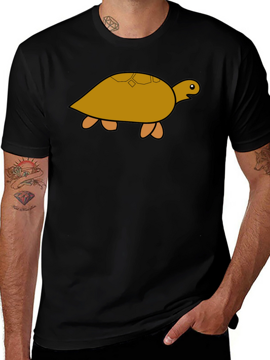 Turtle Graphic T-Shirt - Black Cotton Tee