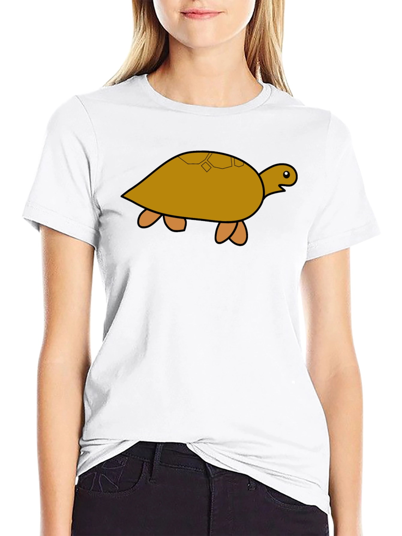 Turtle Graphic T-Shirt - Black Cotton Tee