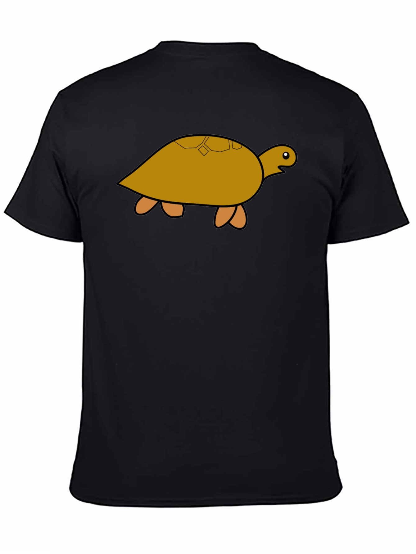 Turtle Graphic T-Shirt - Black Cotton Tee