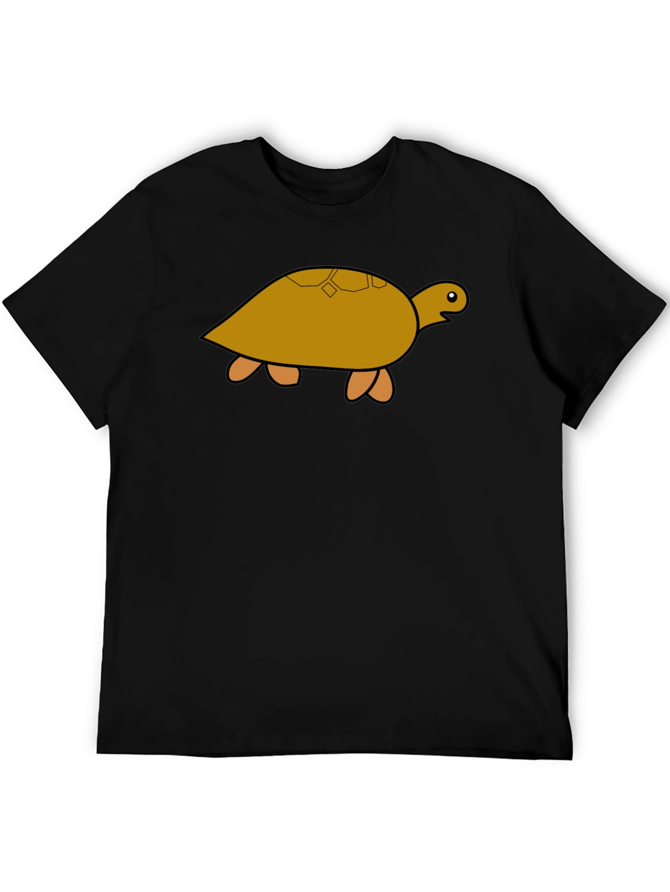 Turtle Graphic T-Shirt - Black Cotton Tee