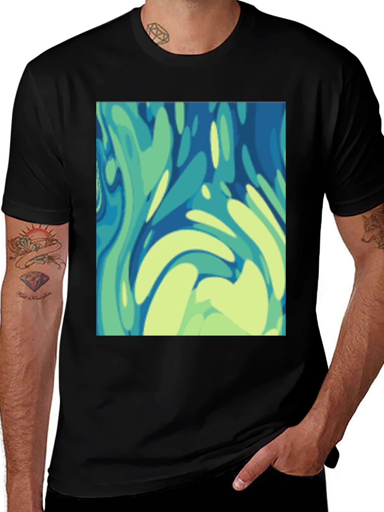 Abstract Art Graphic Tee - Modern Style