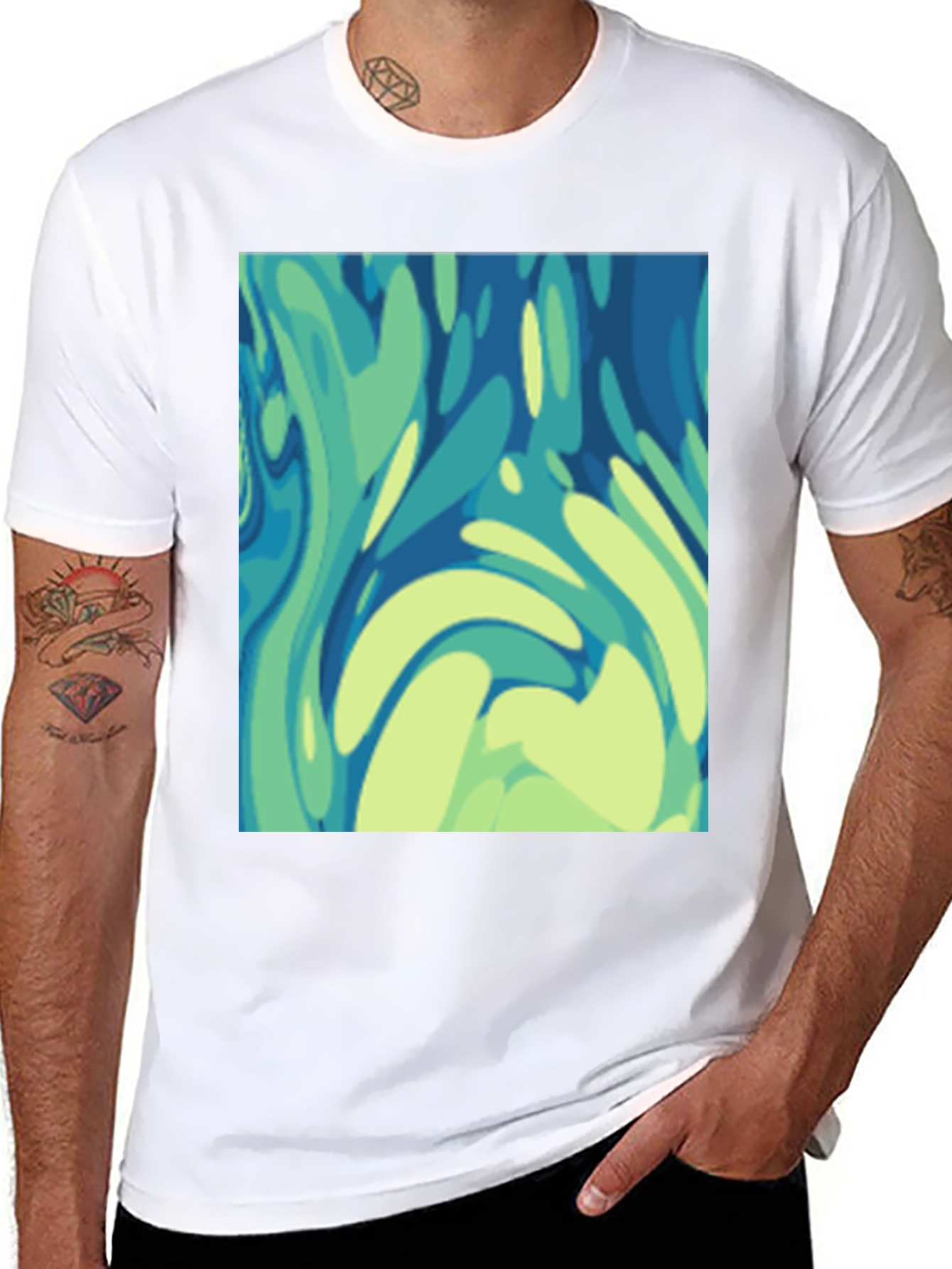Abstract Art Graphic Tee - Modern Style