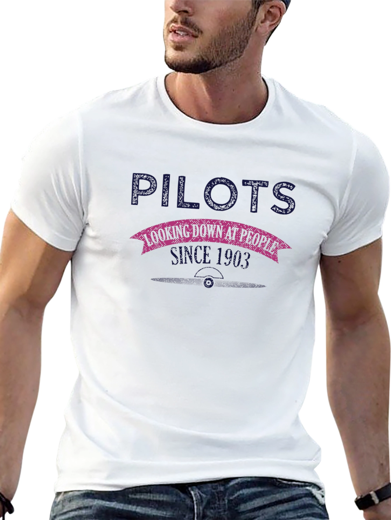 Pilots Looking Down At People Graphic T-Shirt