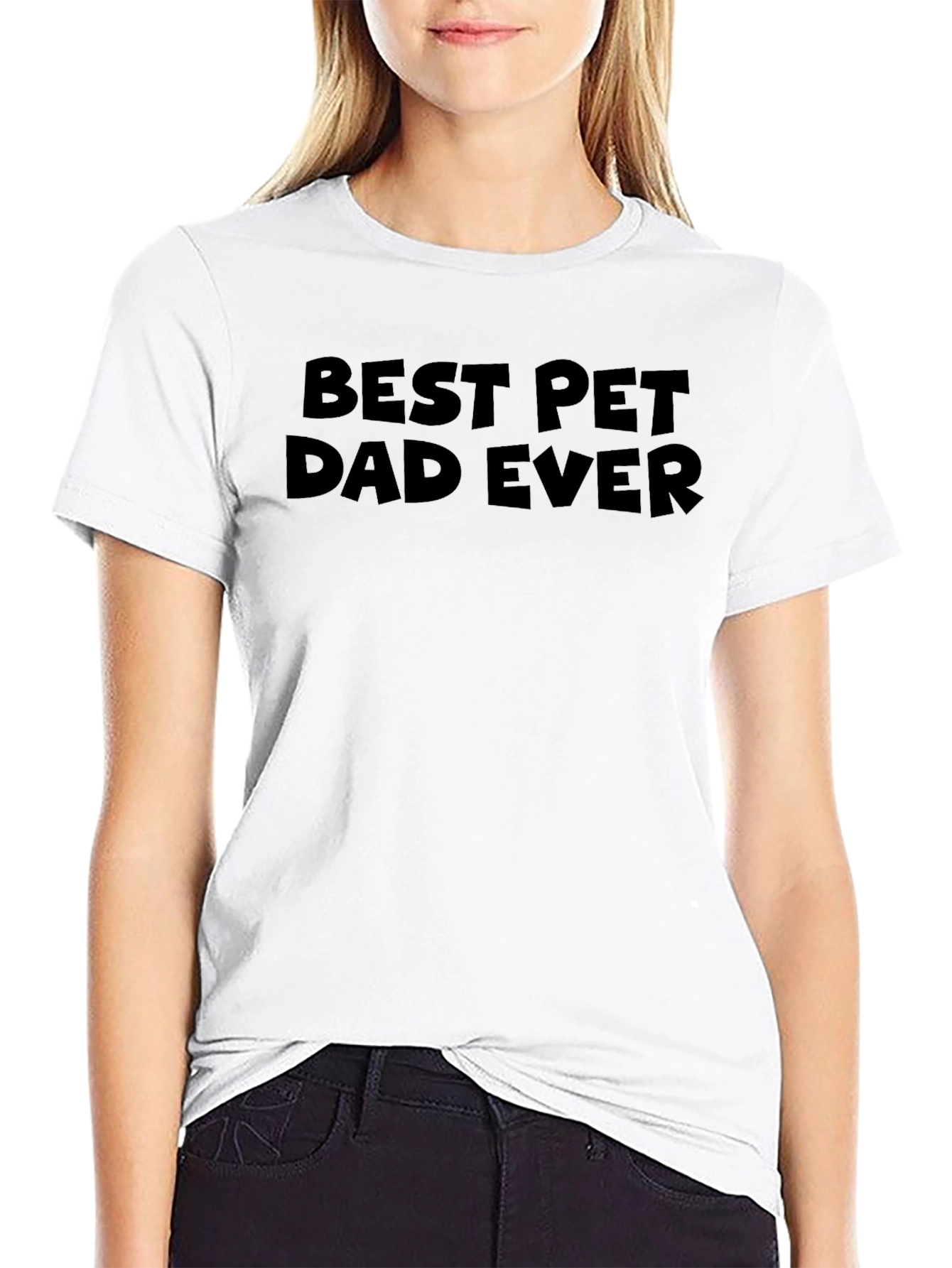 Best Pet Dad Ever Black Graphic Tee