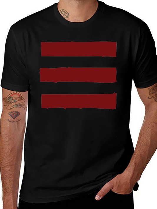 Red Stripes Graphic Tee - Casual Comfort