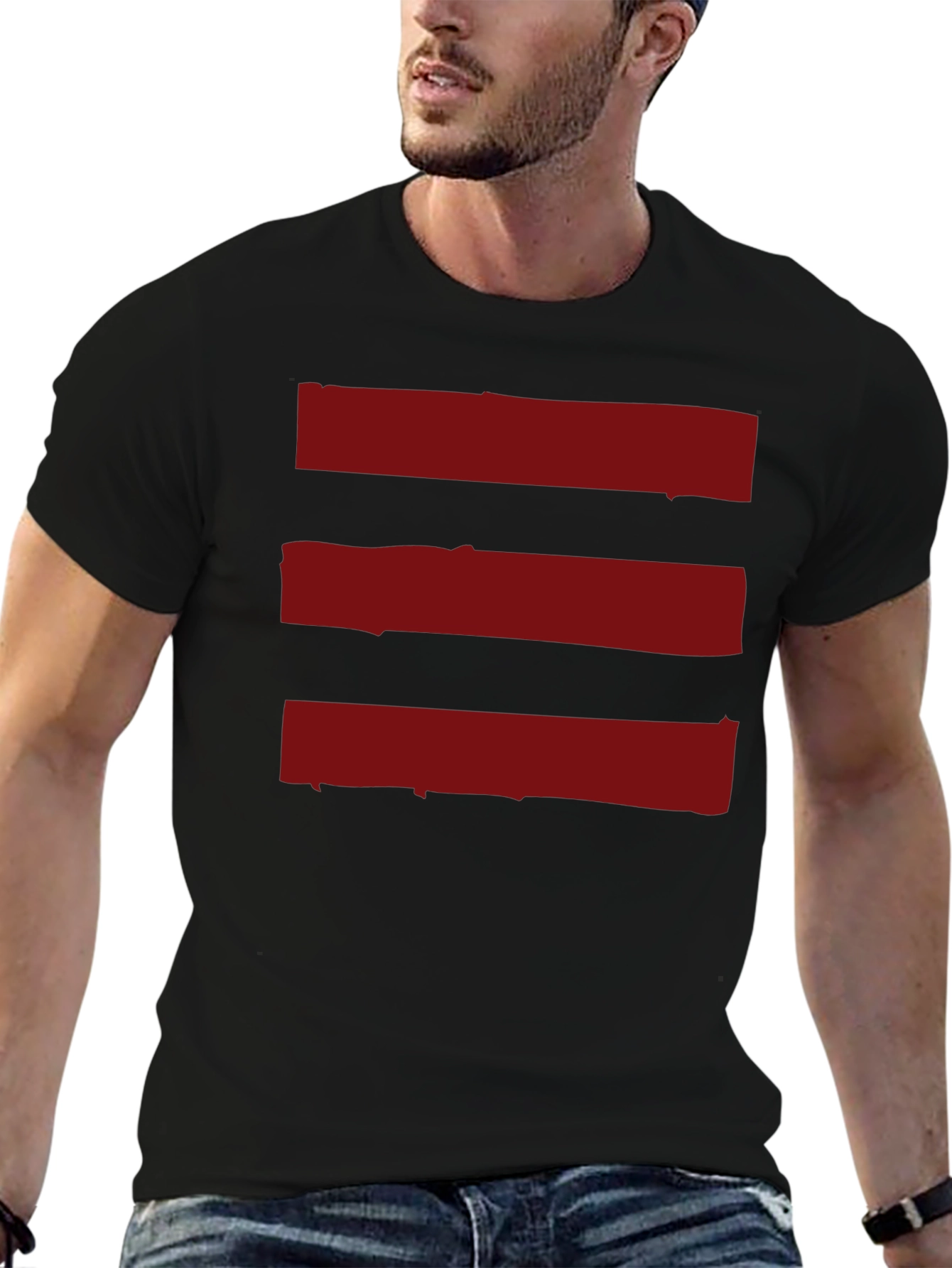 Red Stripes Graphic Tee - Casual Comfort