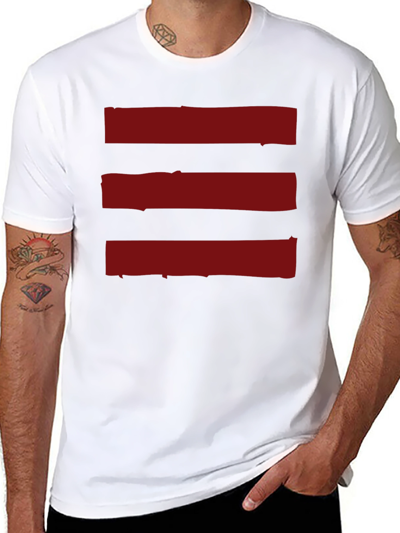 Red Stripes Graphic Tee - Casual Comfort