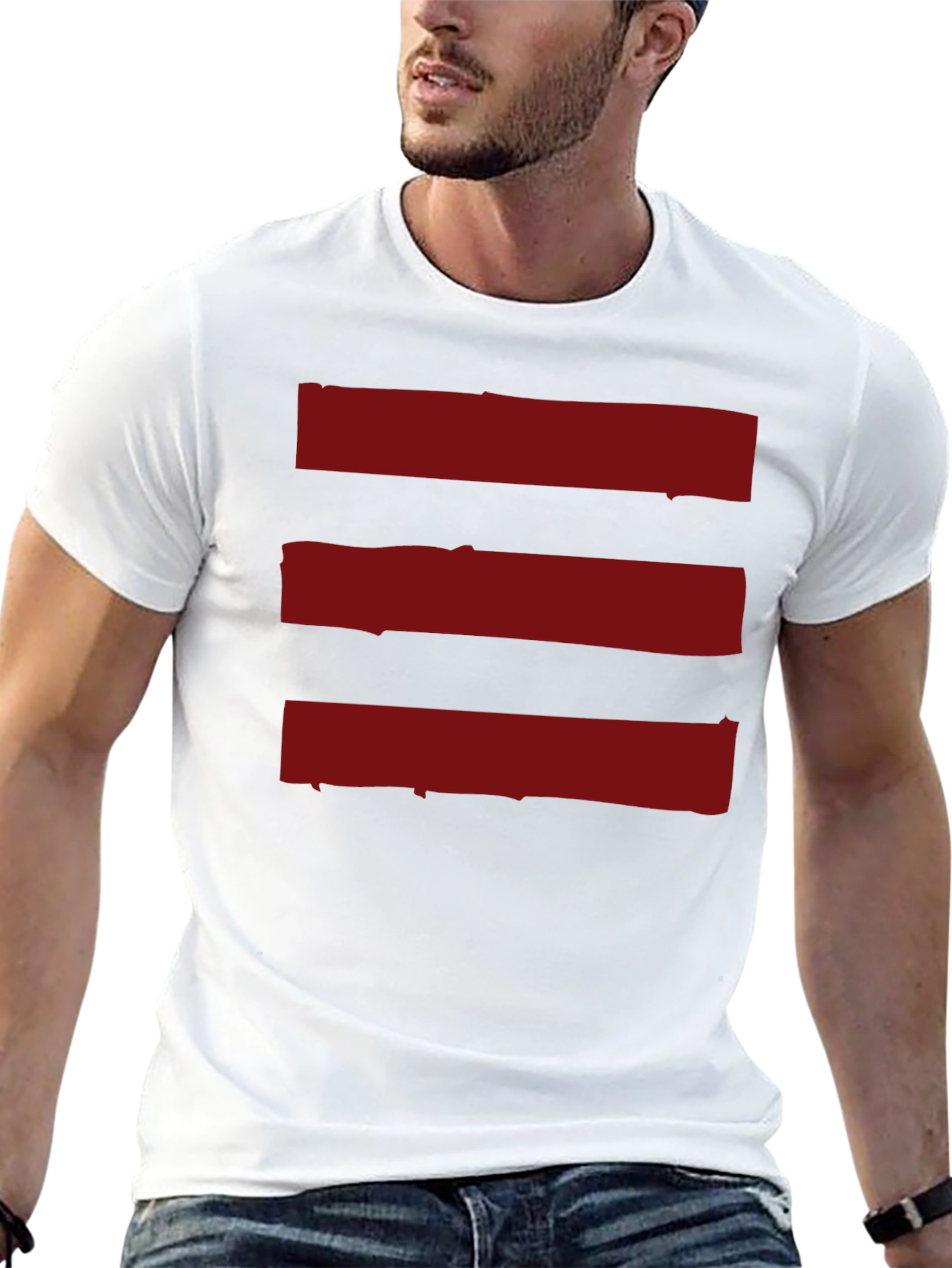 Red Stripes Graphic Tee - Casual Comfort