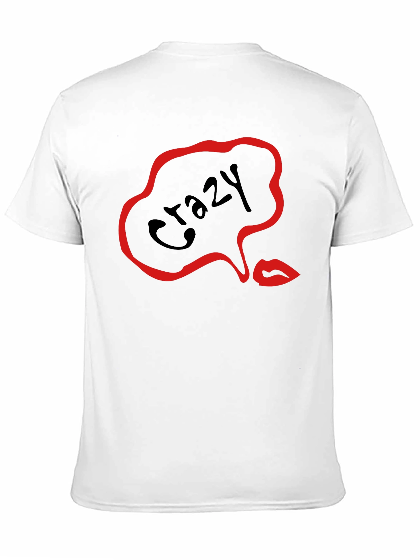 Crazy Lips Graphic Black T-Shirt