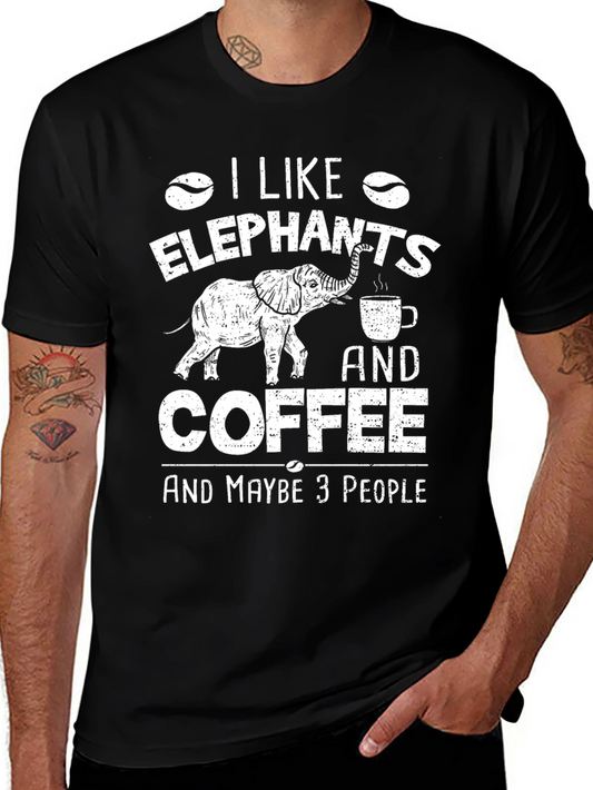 I Like Elephants and Coffee T-Shirt