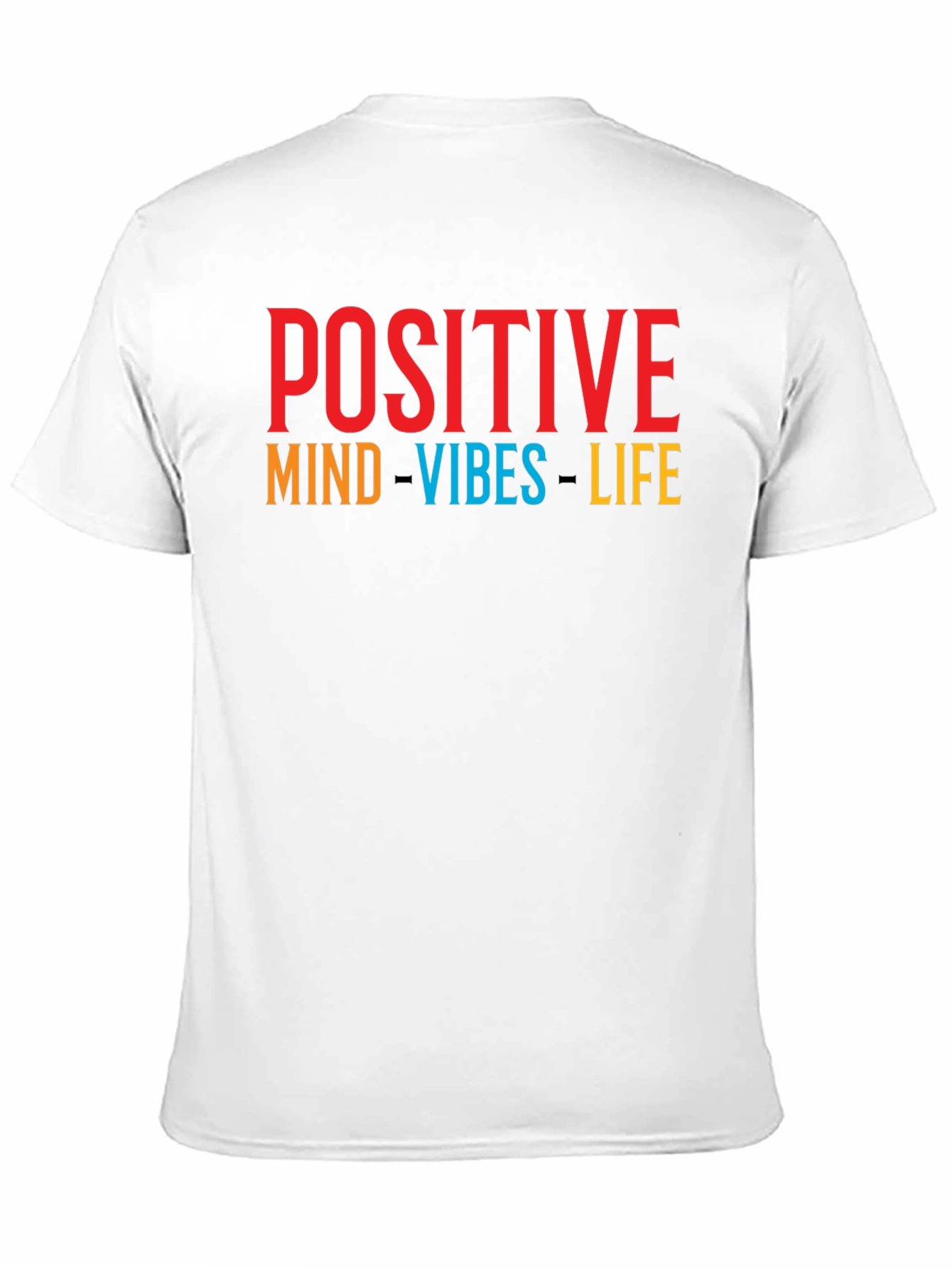Positive Vibes T-Shirt - Graphic Print Crew Neck Tee