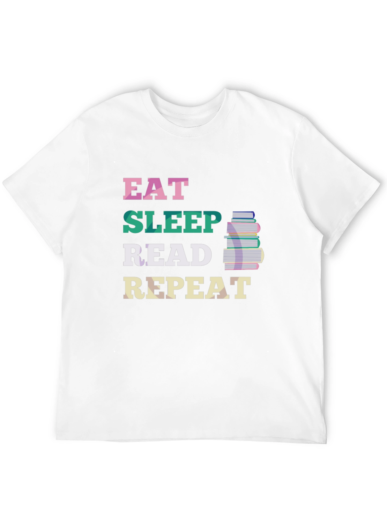 Eat Sleep Read Repeat T-Shirt - Book Lover Tee