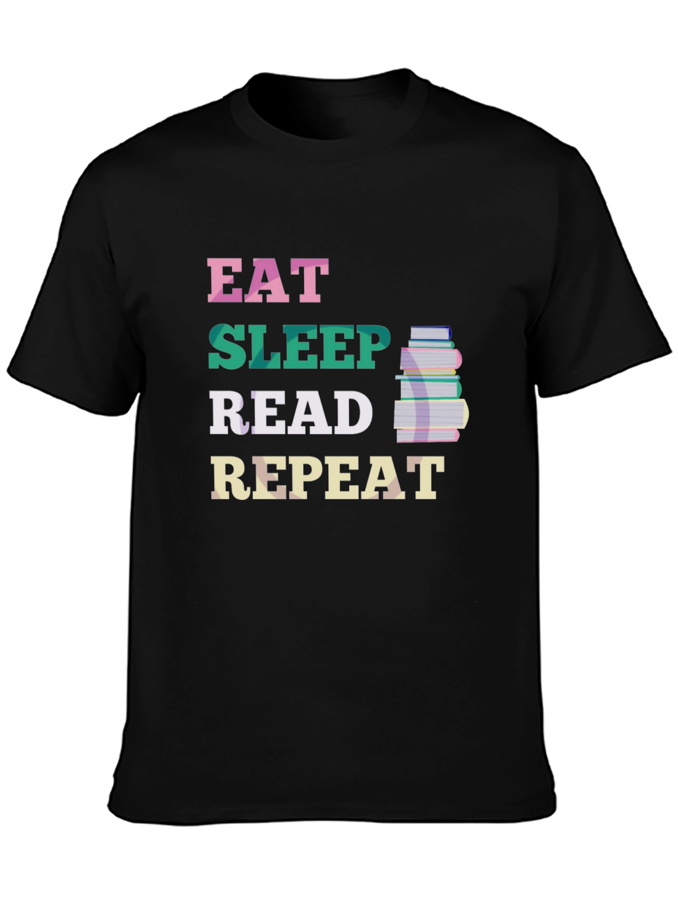 Eat Sleep Read Repeat T-Shirt - Book Lover Tee