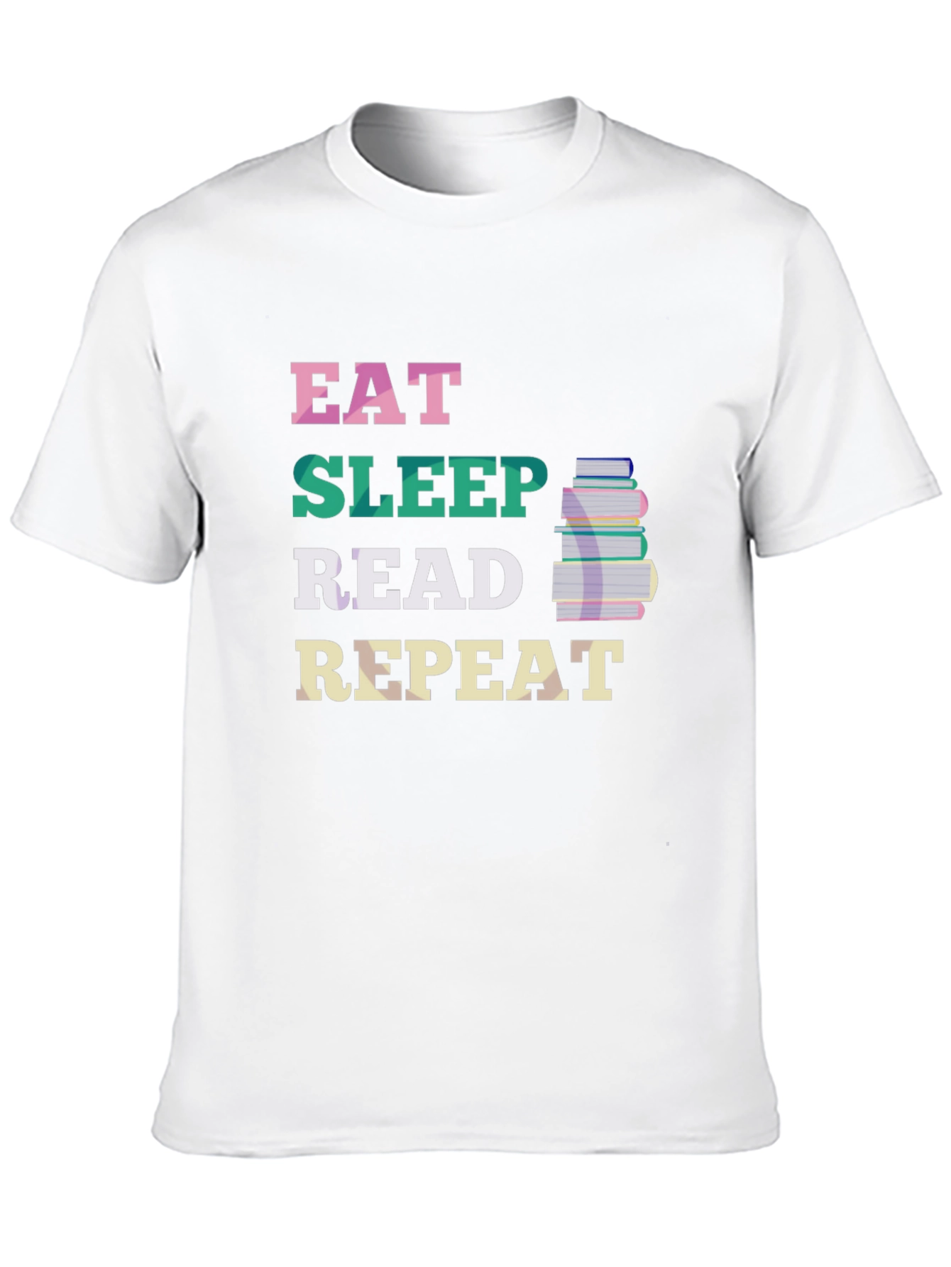 Eat Sleep Read Repeat T-Shirt - Book Lover Tee