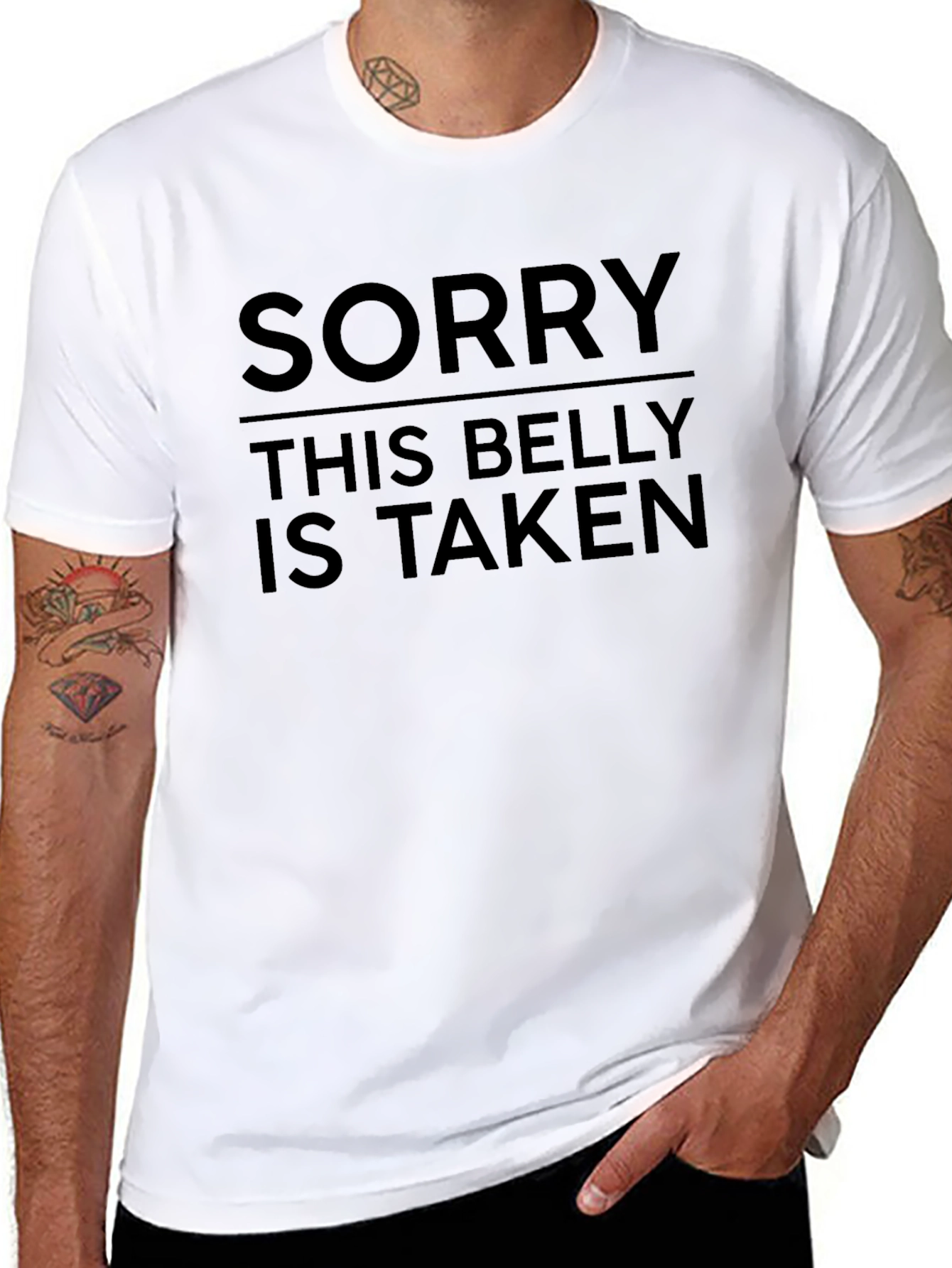 Funny Sorry This Belly Is Taken Graphic T-Shirt