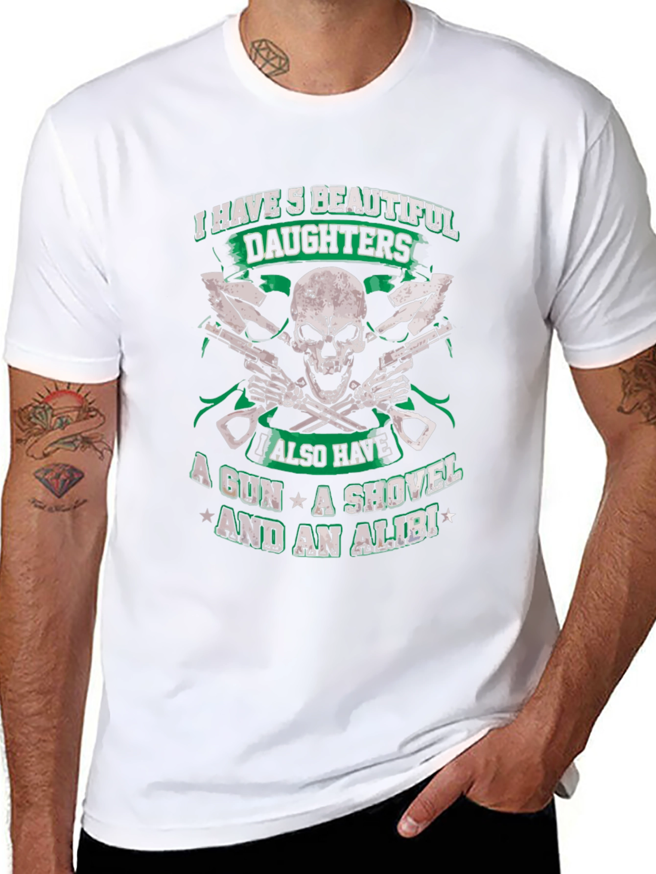 I Have 5 Beautiful Daughters T-Shirt