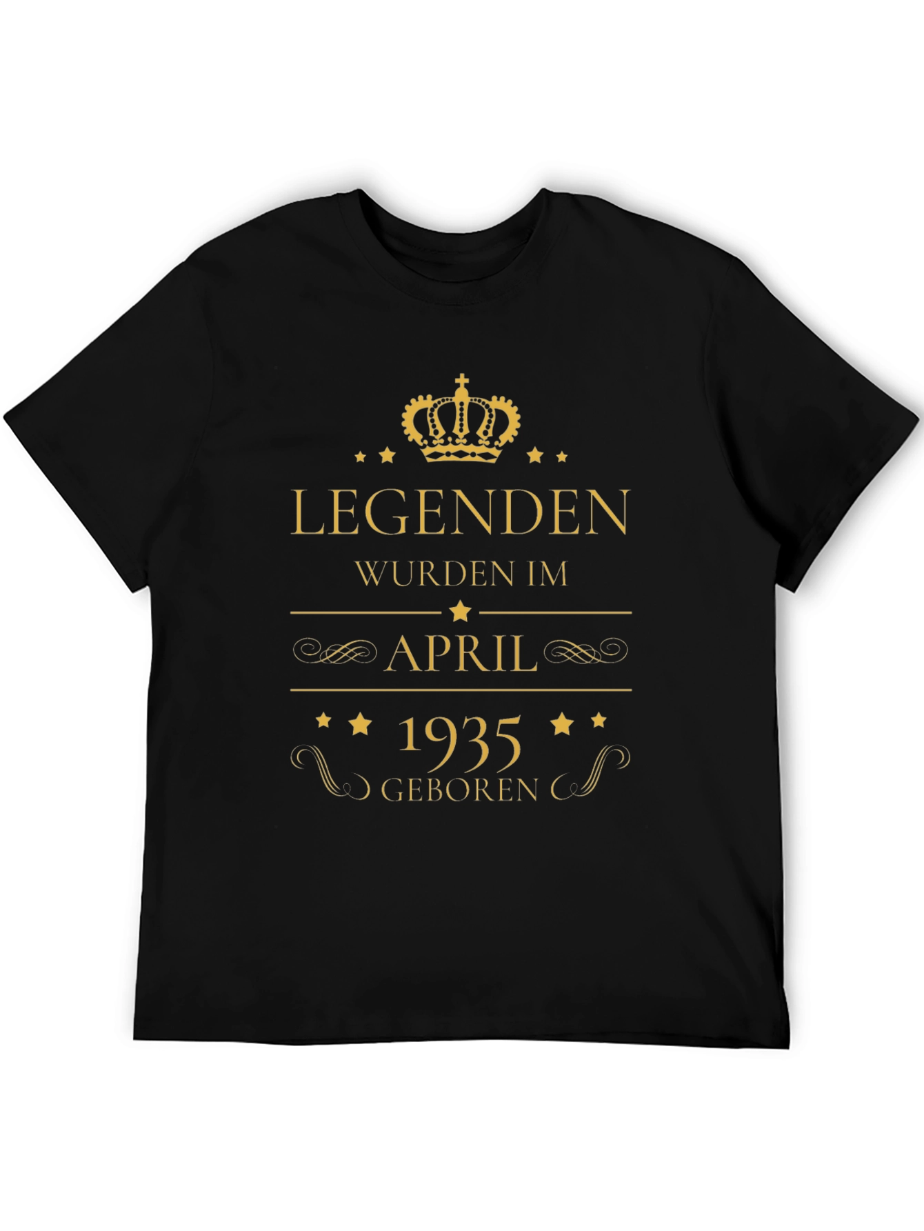 Legends Born in April 1935 Black T-Shirt