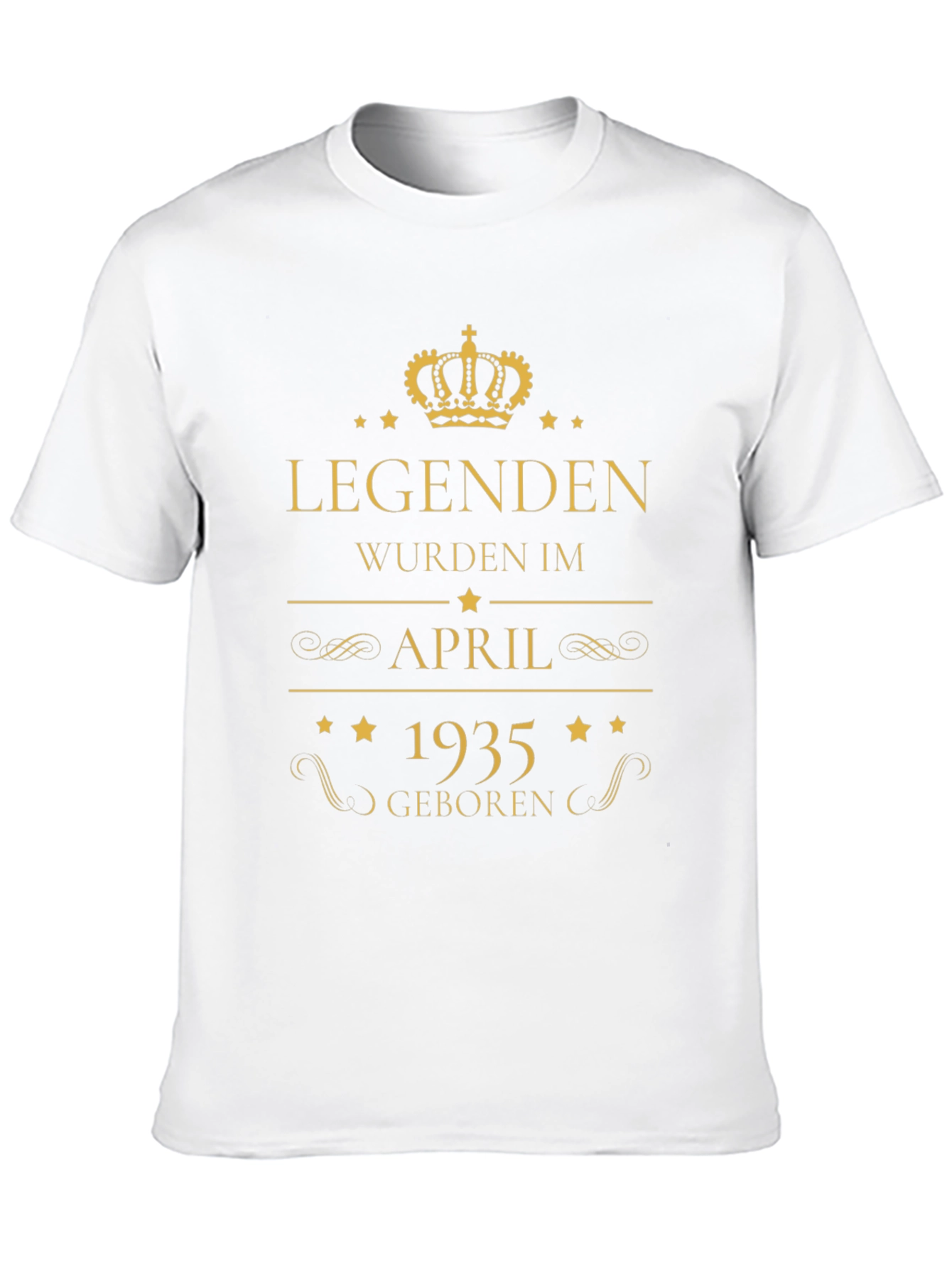 Legends Born in April 1935 Black T-Shirt