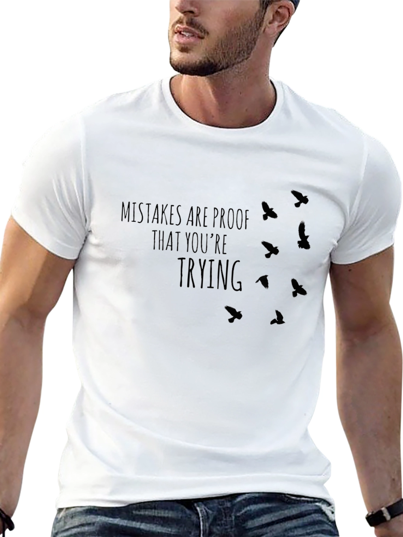 Mistakes Are Proof T-Shirt - Motivational Bird Design
