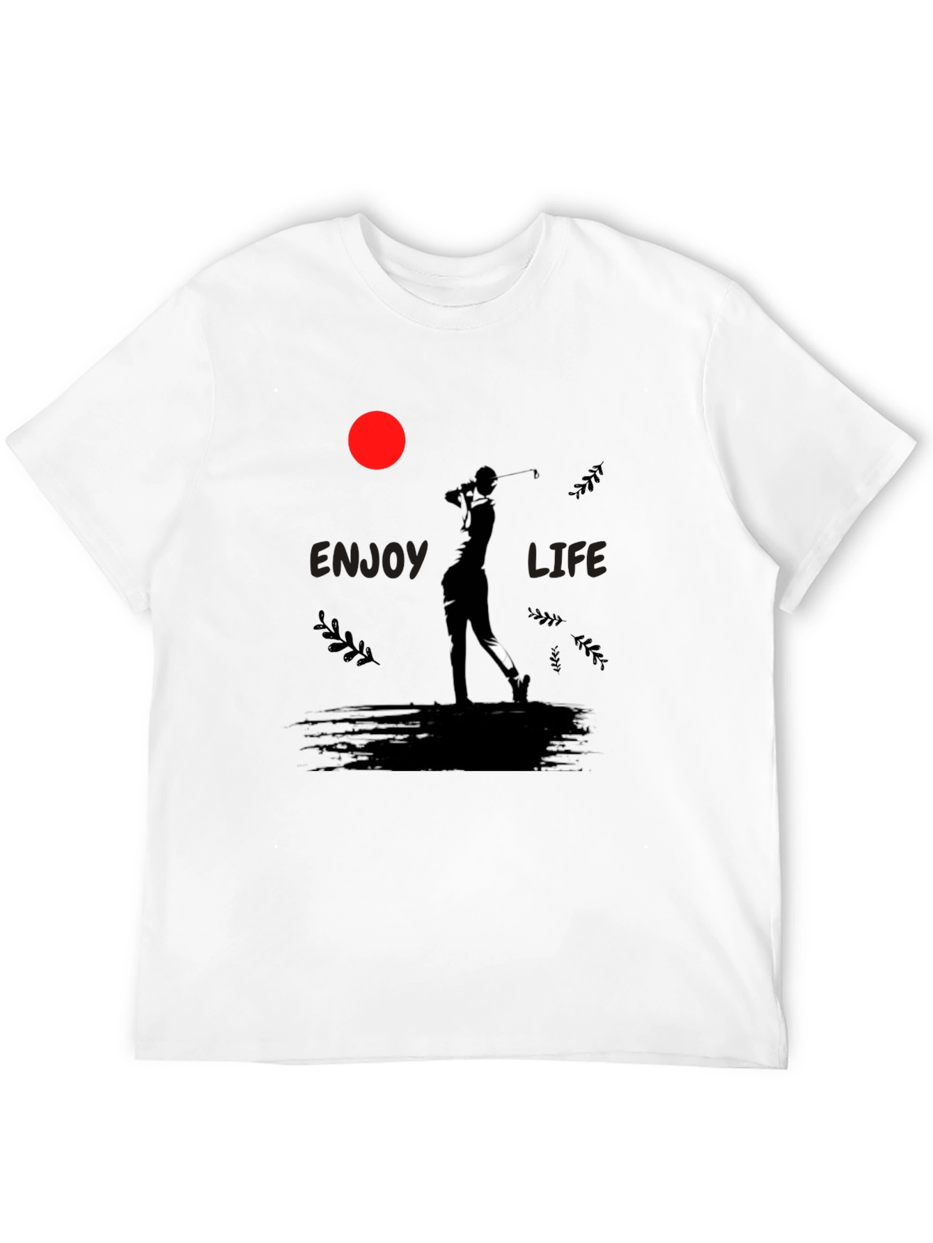 Enjoy Life Golfer Graphic Tee - Black