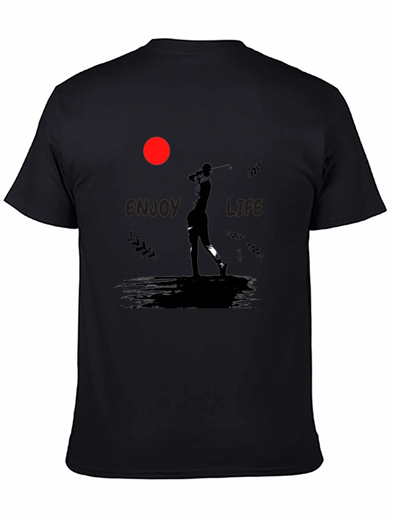 Enjoy Life Golfer Graphic Tee - Black