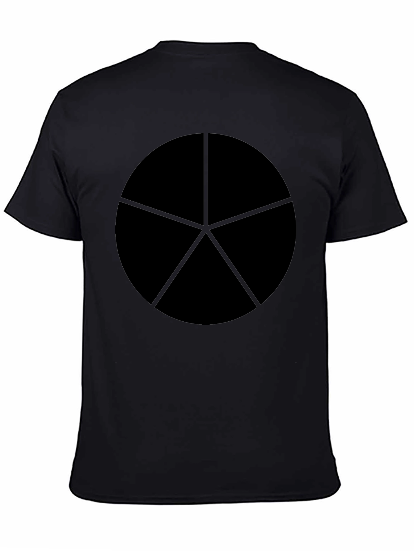 Geometric Star Circle Black Graphic Tee