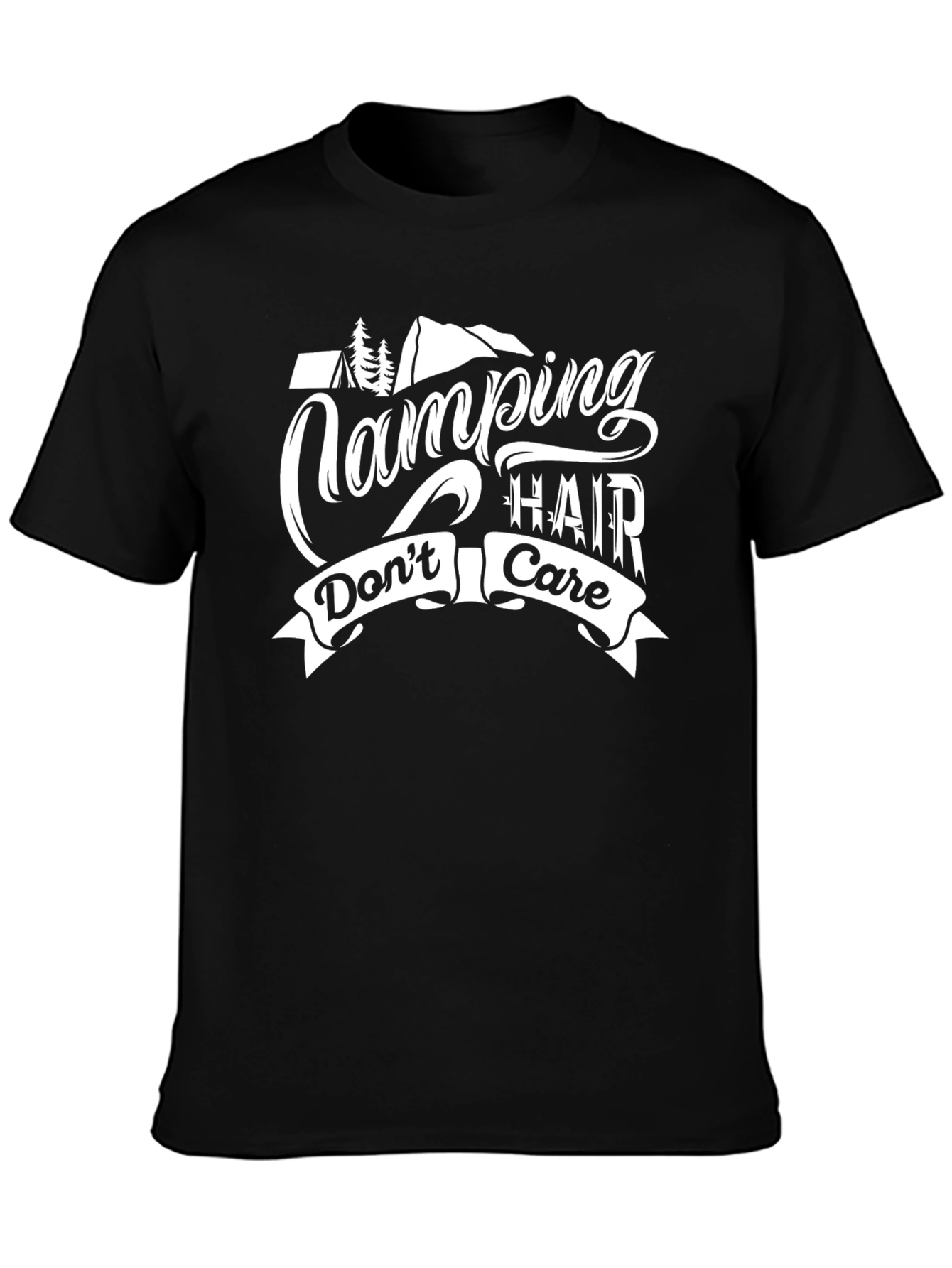 Camping Hair Dont Care Graphic Tee
