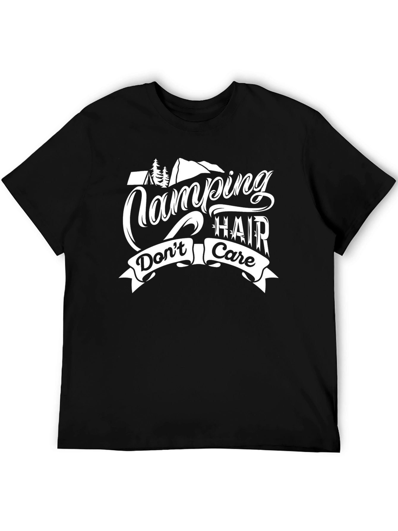 Camping Hair Dont Care Graphic Tee