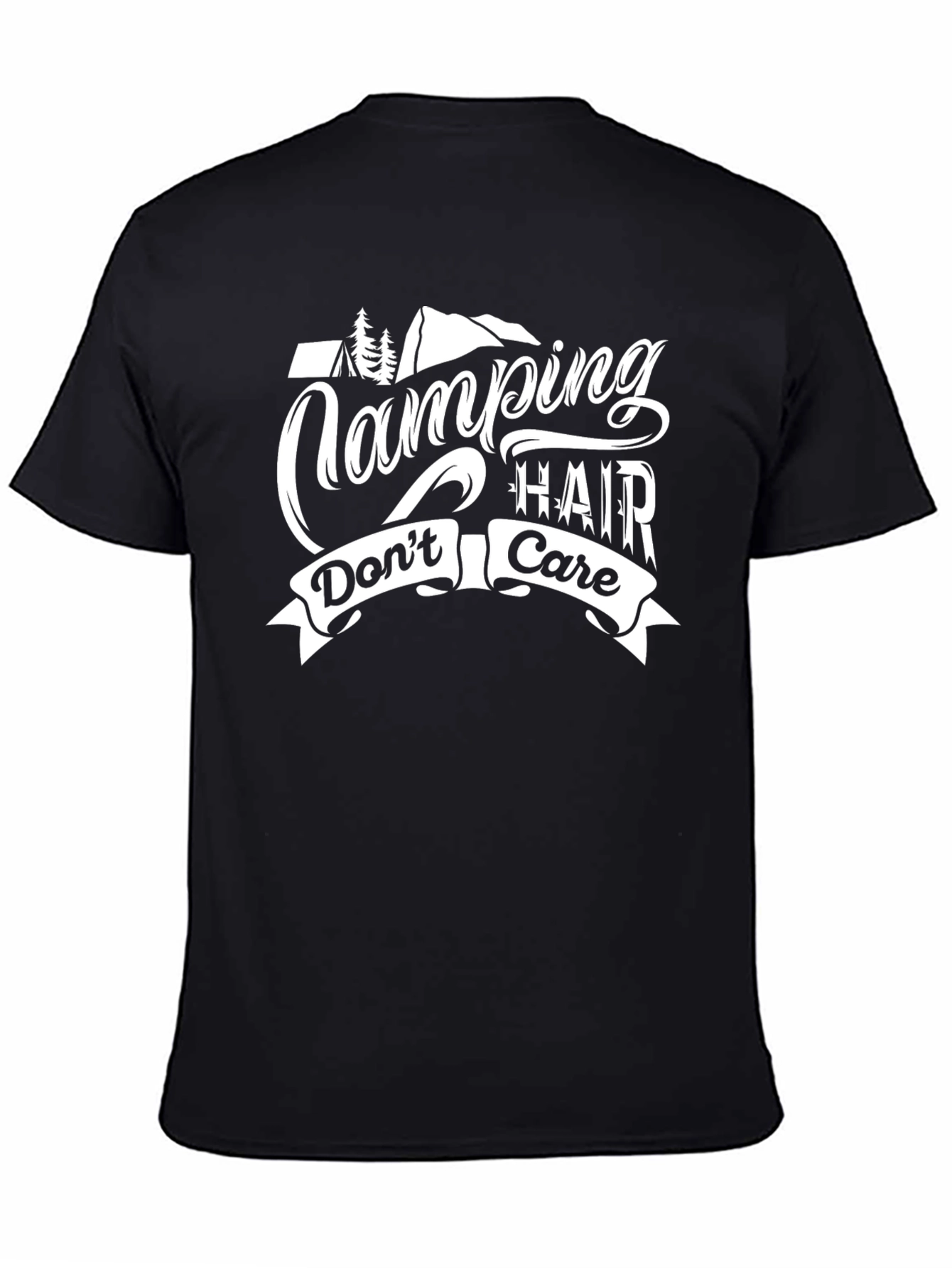 Camping Hair Dont Care Graphic Tee